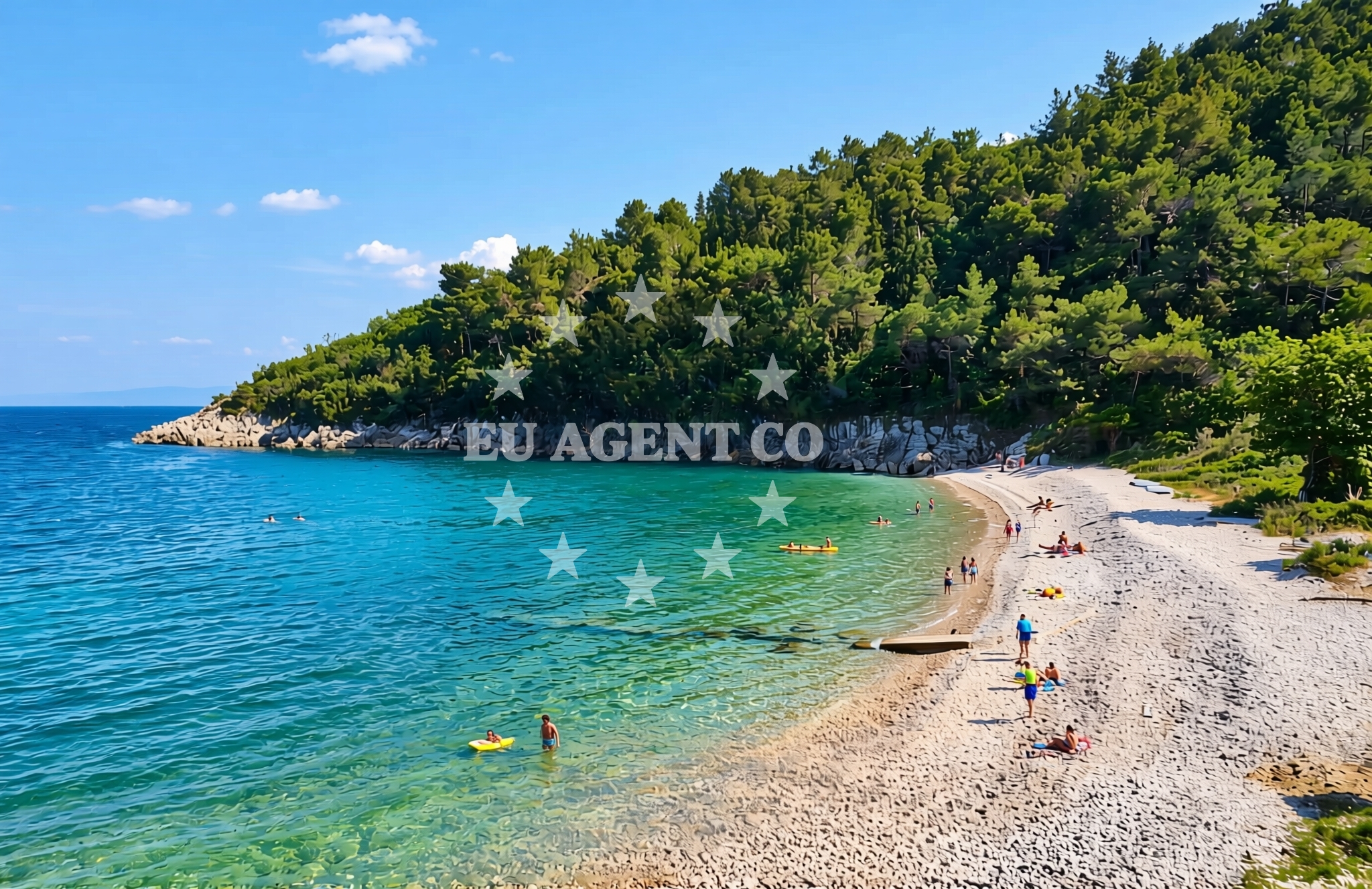 Additional view of Huboka beach in Marina 39 Sveta Marina, Rabac