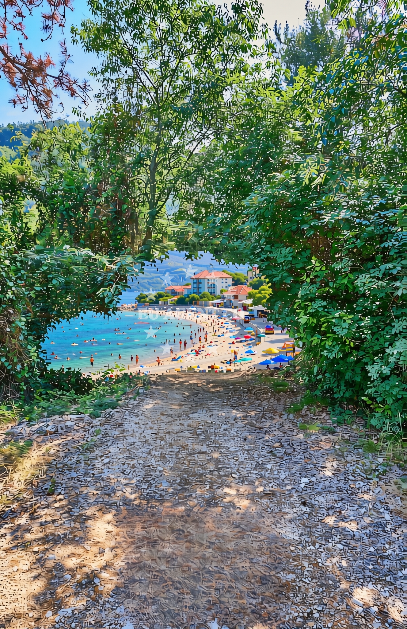Additional view of Huboka beach in Marina 39 Sveta Marina, Rabac