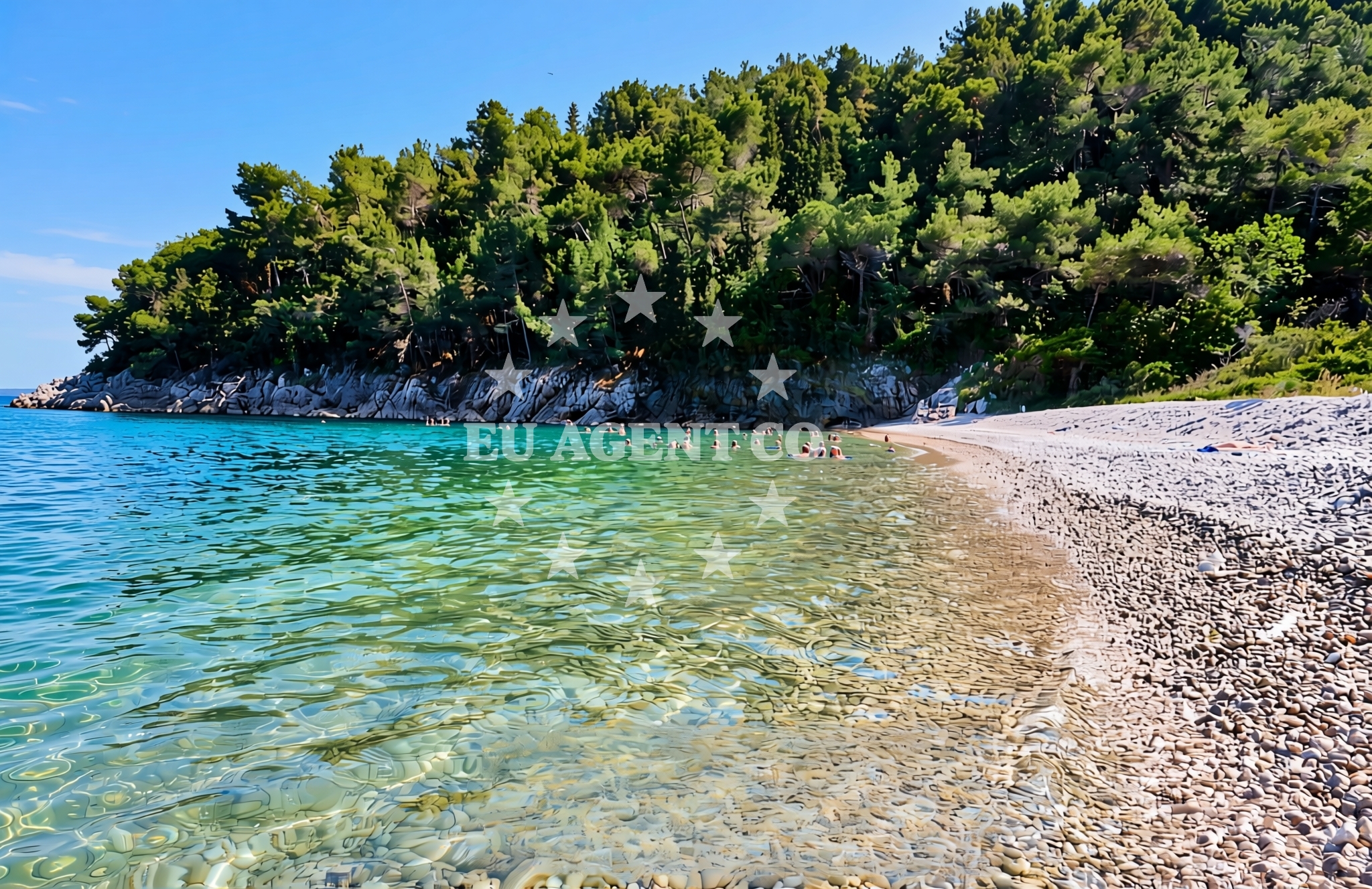 Additional view of Huboka beach in Marina 39 Sveta Marina, Rabac