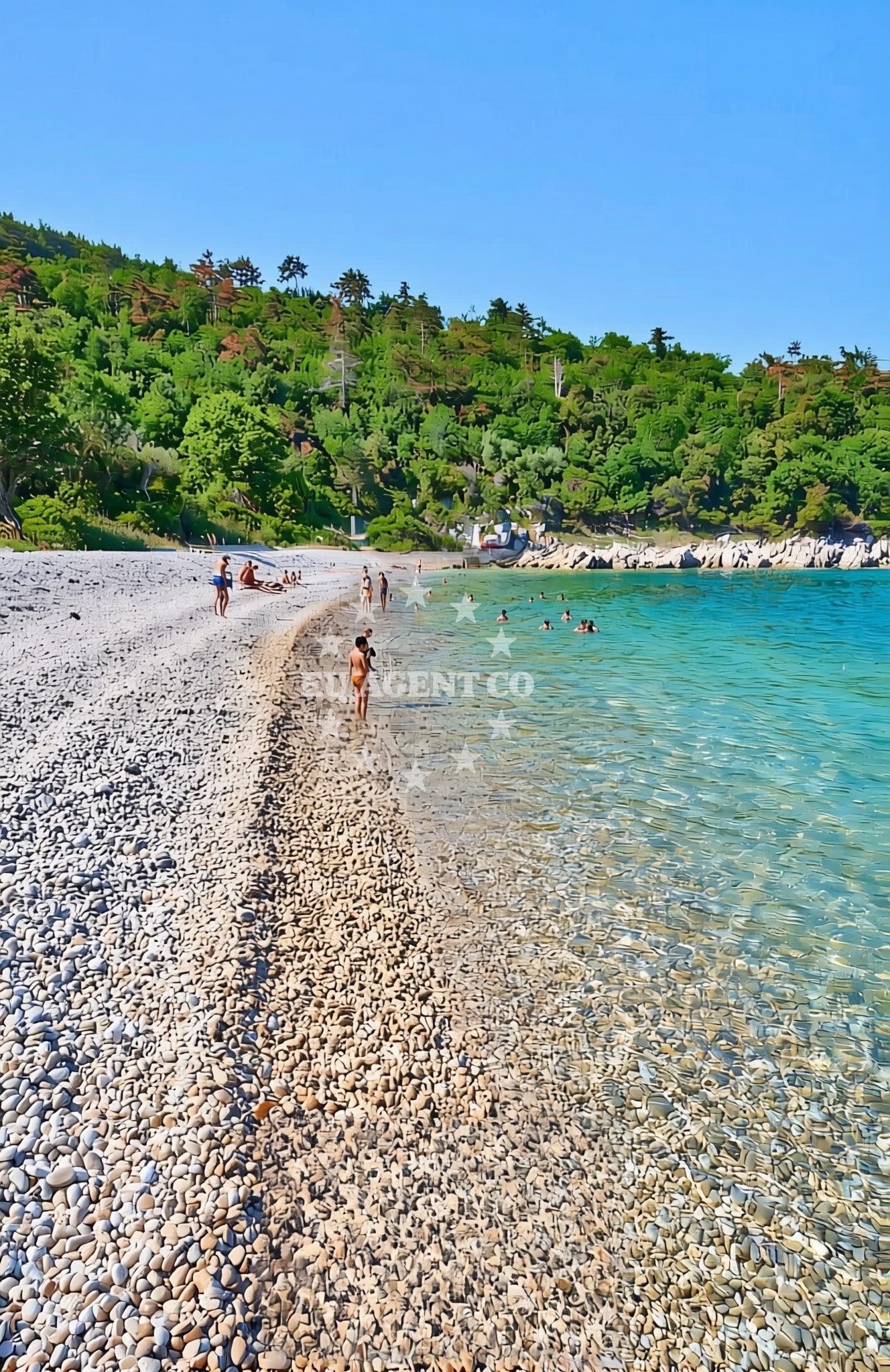 Additional view of Huboka beach in Marina 39 Sveta Marina, Rabac