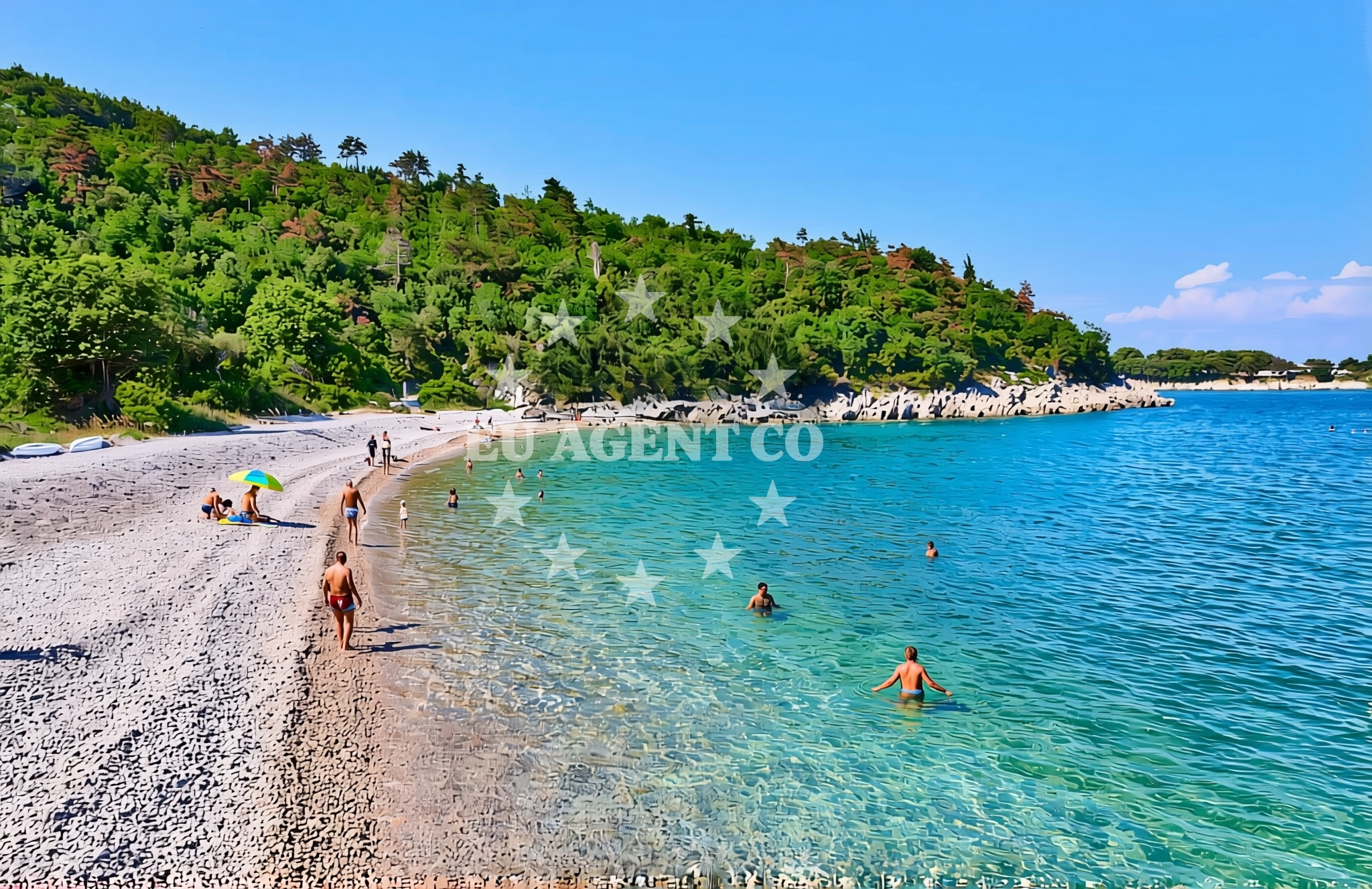 Additional view of Huboka beach in Marina 39 Sveta Marina, Rabac