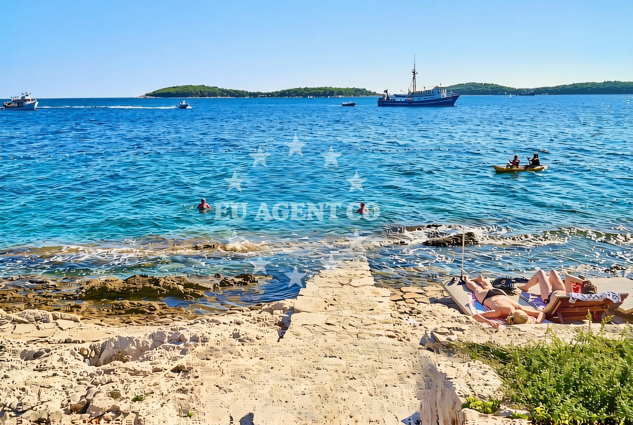 Additional view of Hula-Hula, Hvar (Hvar) Beach in Hula-Hula