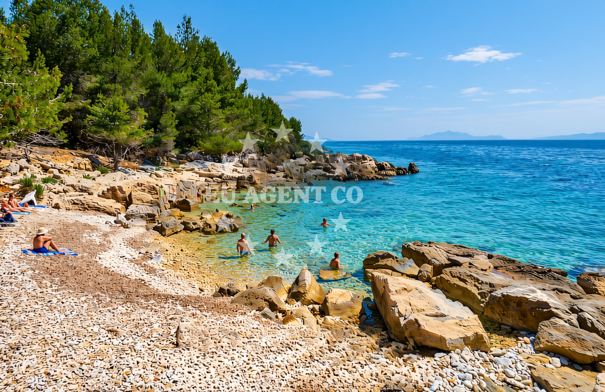Overview of Humac (Hvar): beaches and coves (1) in Humac (Hvar)