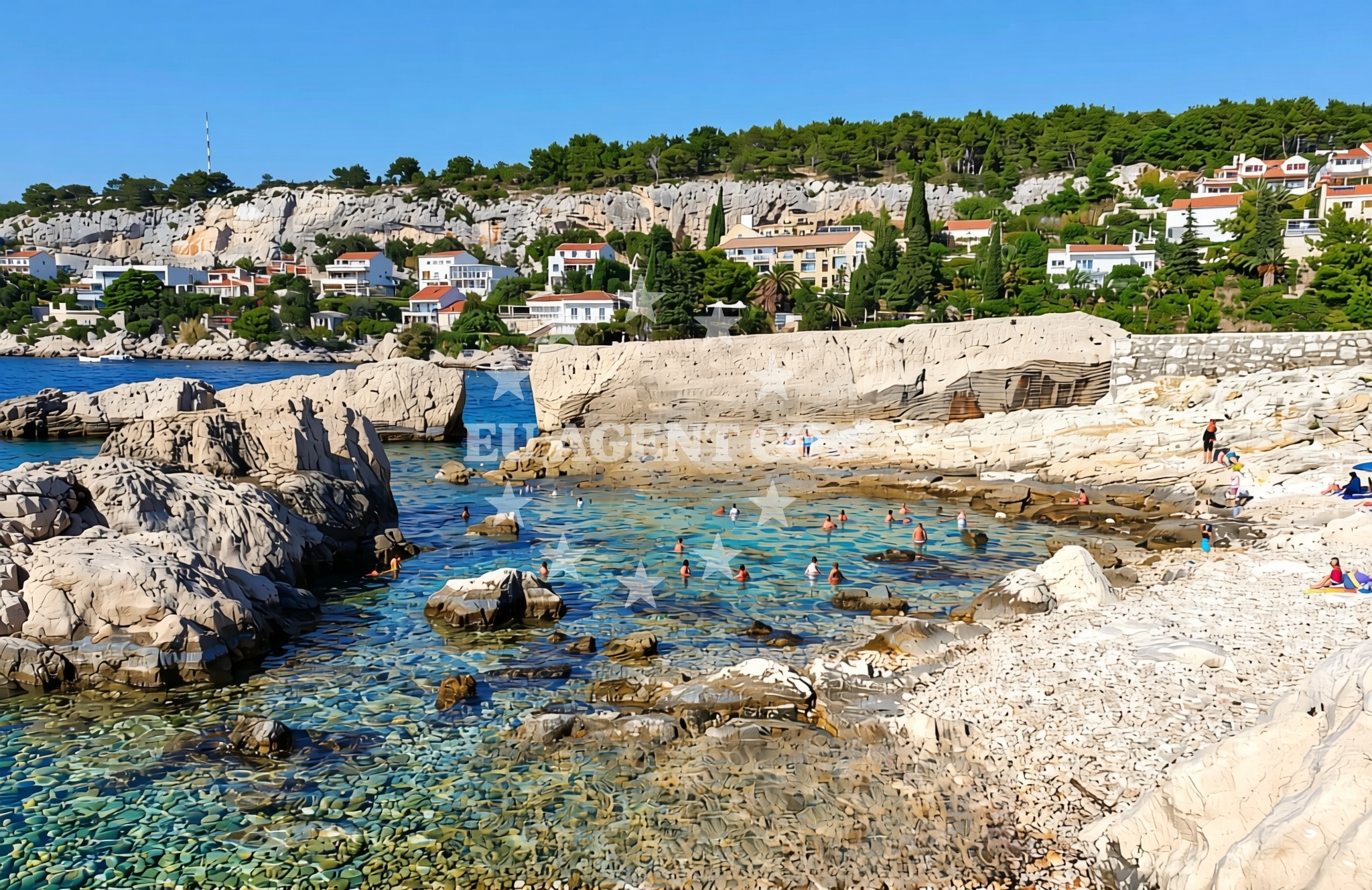 Overview of Hvar zapad, Hvar (Hvar) Beach in Hvar zapad
