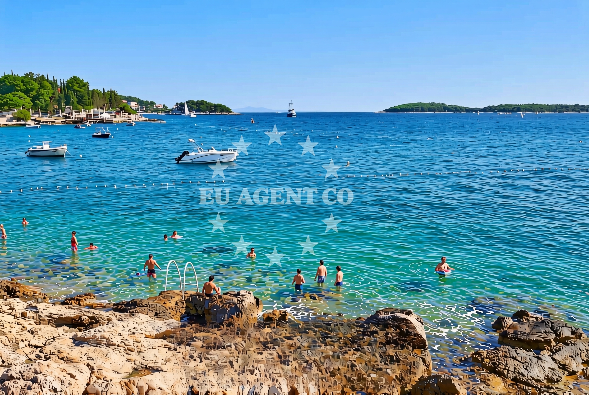Sea and coastal view of Hvar zapad, Hvar (Hvar) Beach in Hvar zapad