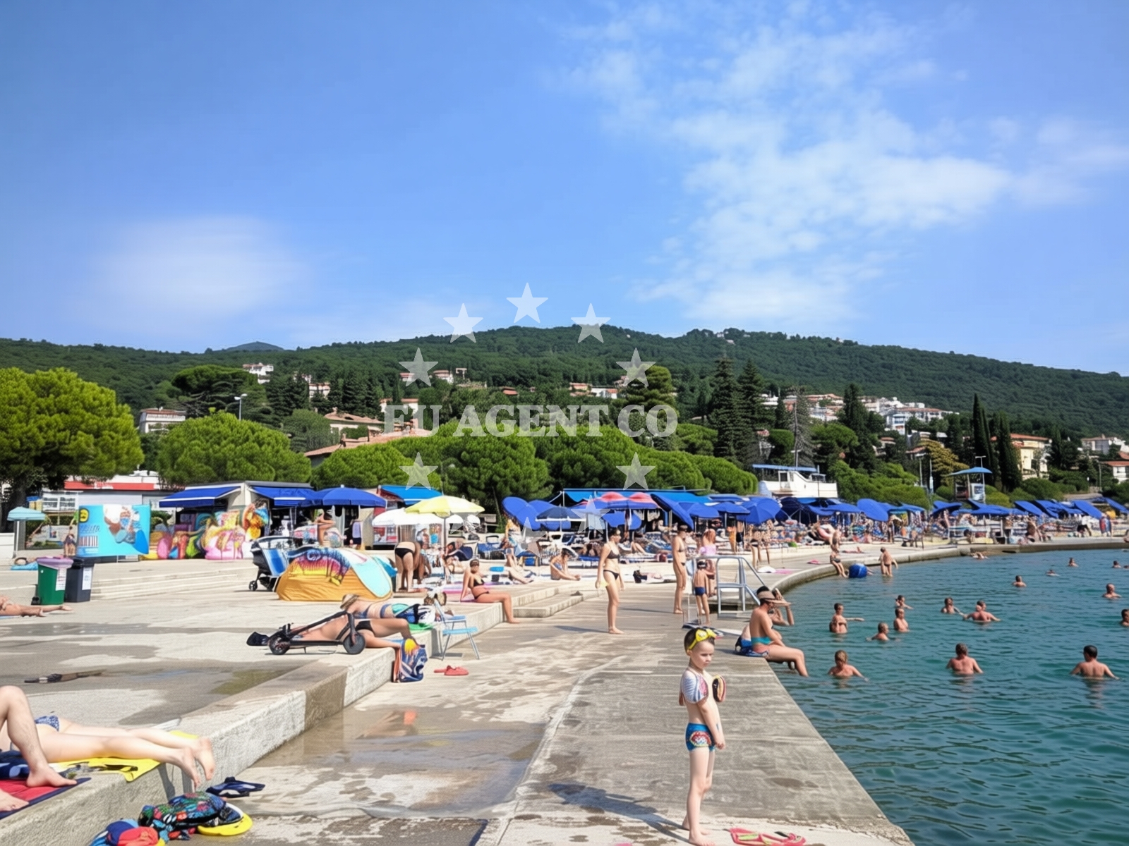 Additional view of Icici beach in 38 Poljanska cesta, Ičići
