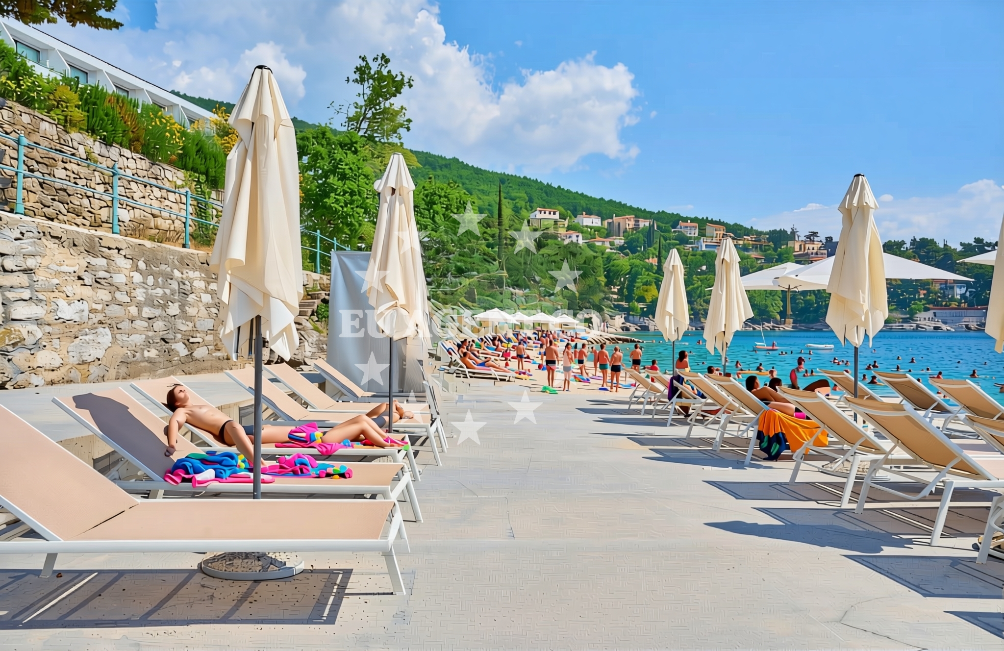 Beach facilities and surroundings at Ičići: beaches and coves (2) in Ičići