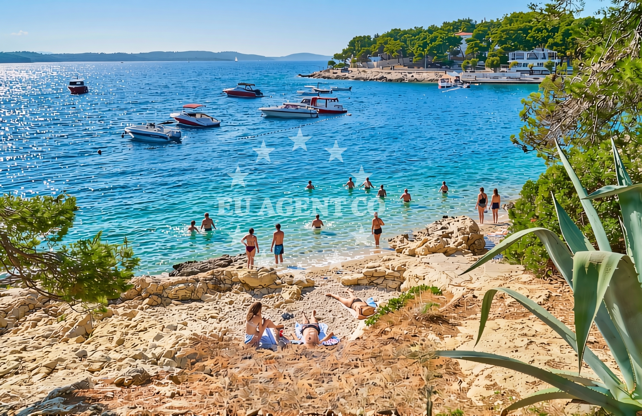 Overview of Igralište, Hvar (Hvar) Beach in Igralište