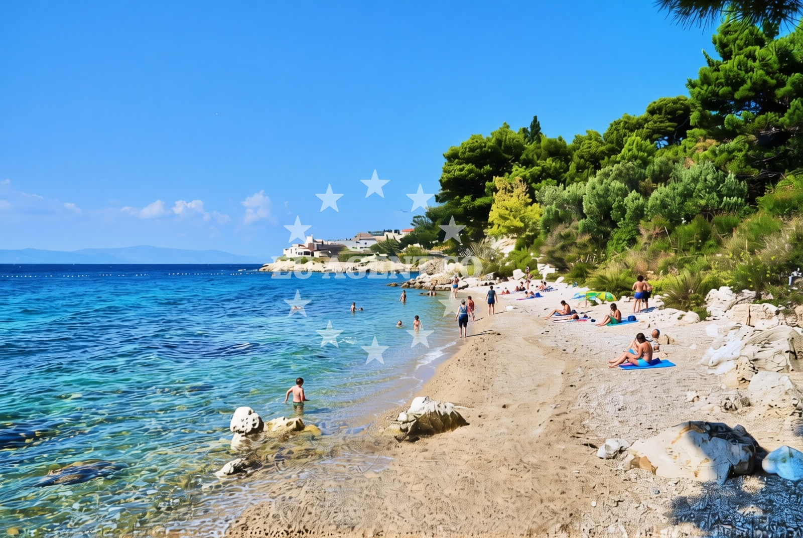 Overview of Igrane istok, Igrane Beach in Igrane istok