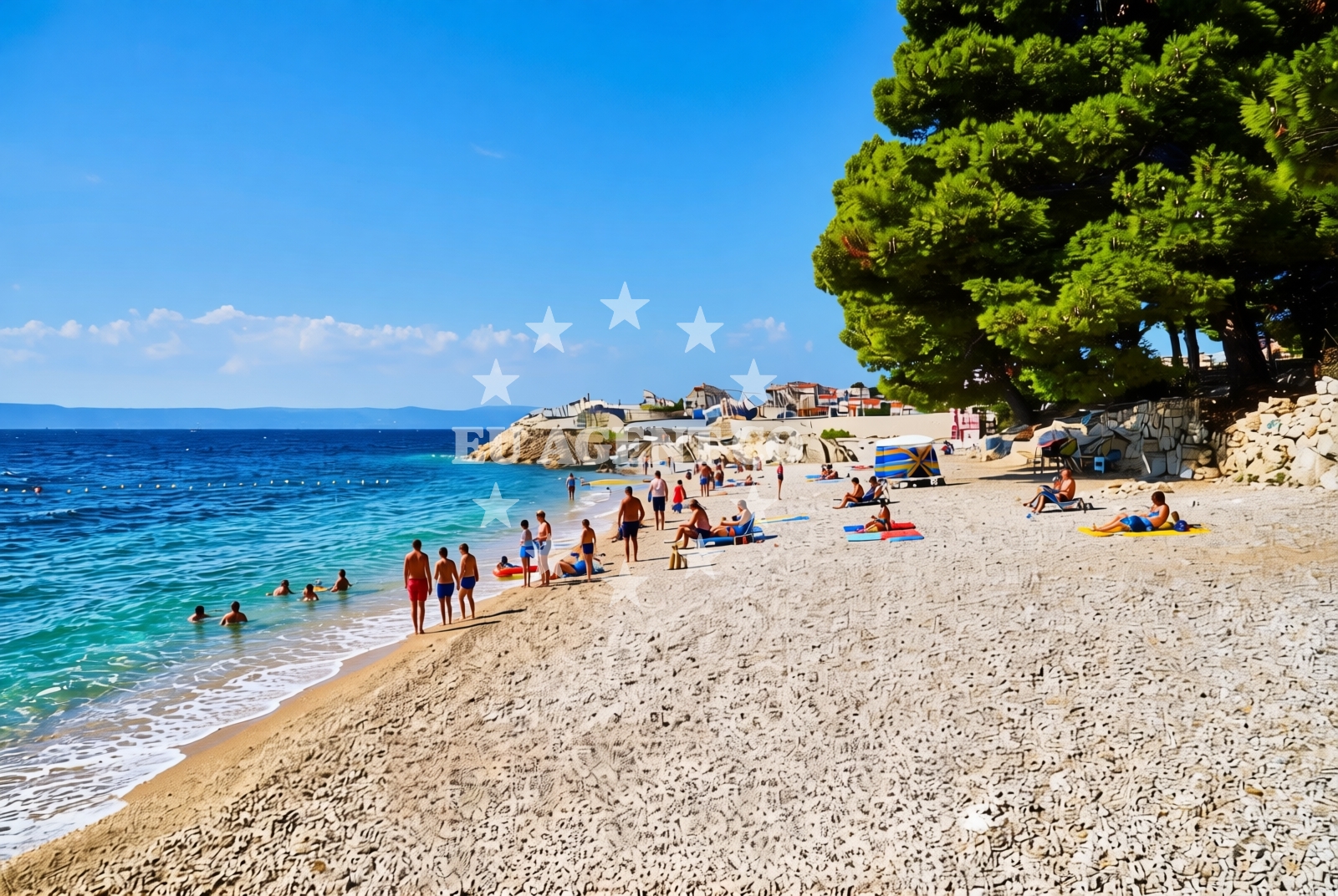 Beach facilities and surroundings at Igrane istok, Igrane Beach in Igrane istok
