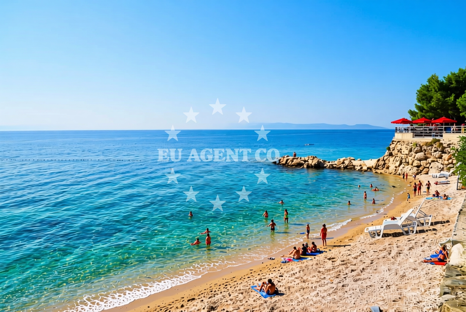 Overview of Ijak, Podgora Beach in Ijak
