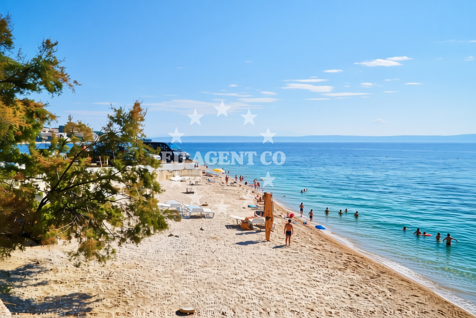 Sea and coastal view of Ijak, Podgora Beach in Ijak