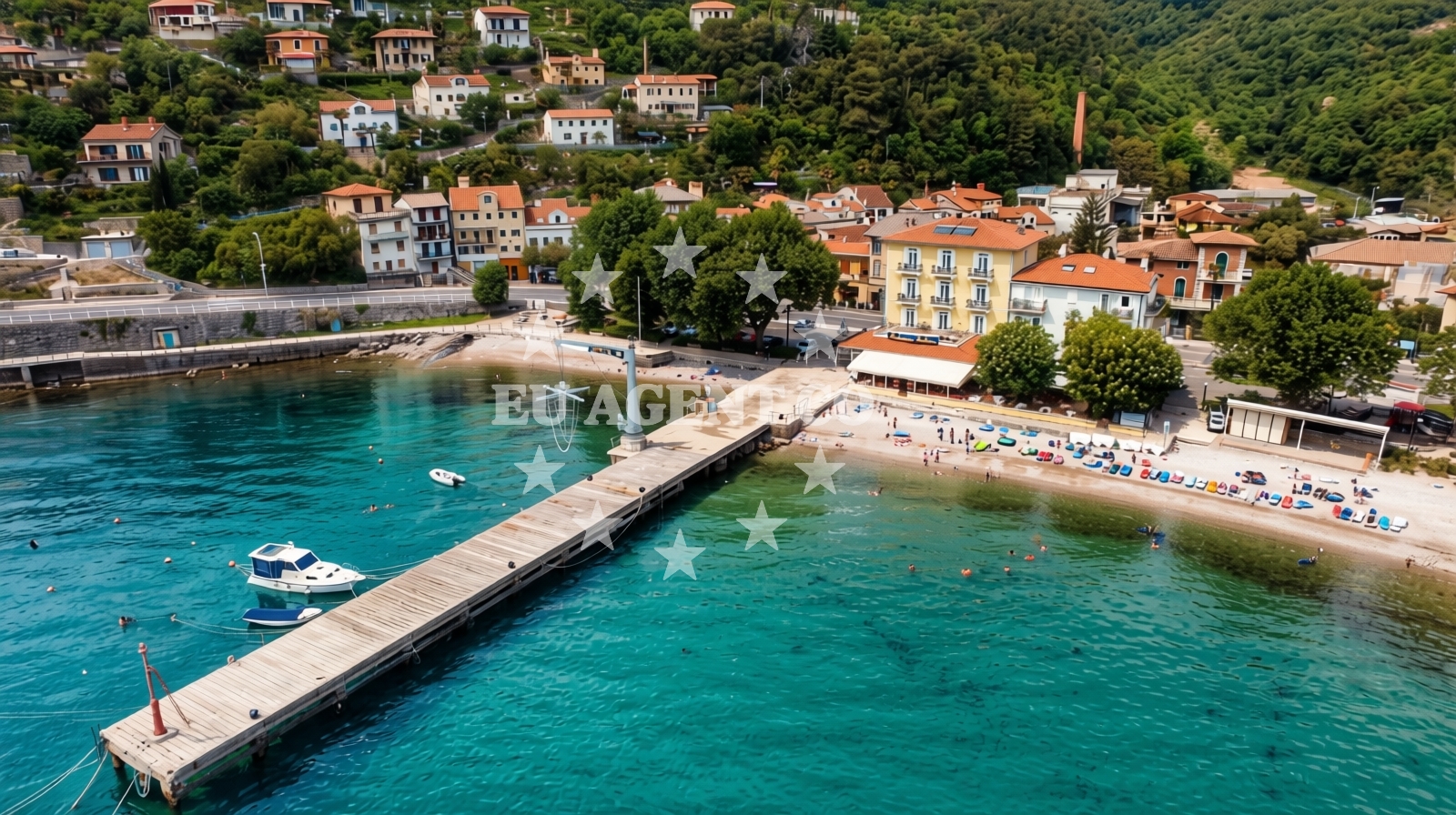 Sea and coastal view of Ika beach in Primorska ulica 30, Ika