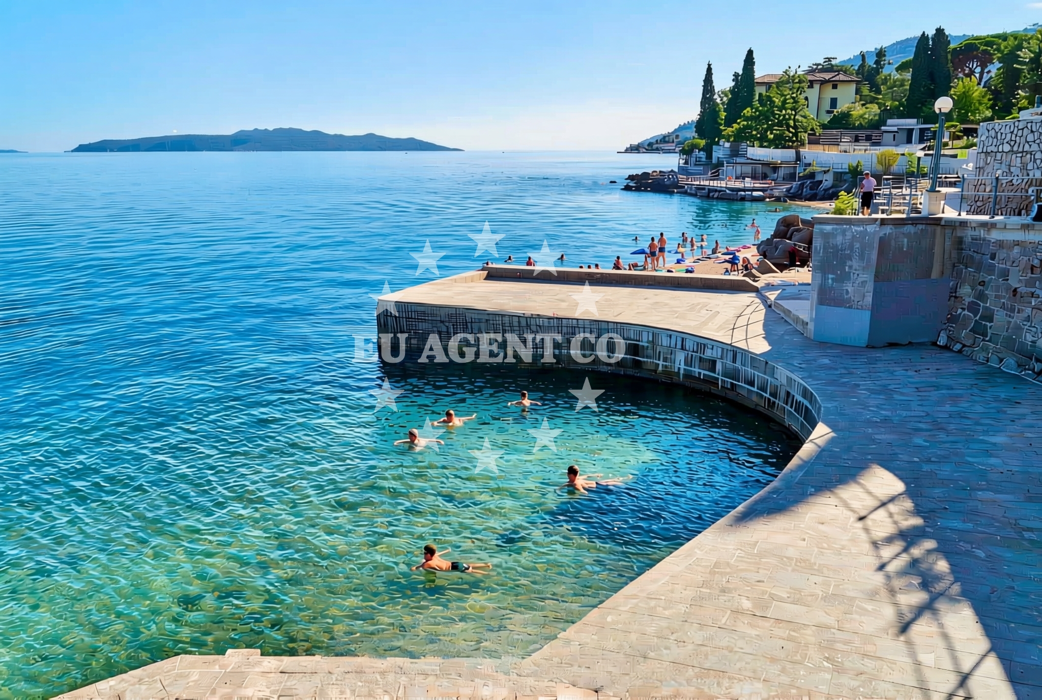 Sea and coastal view of Ika zapad, Ika Beach in Ika zapad
