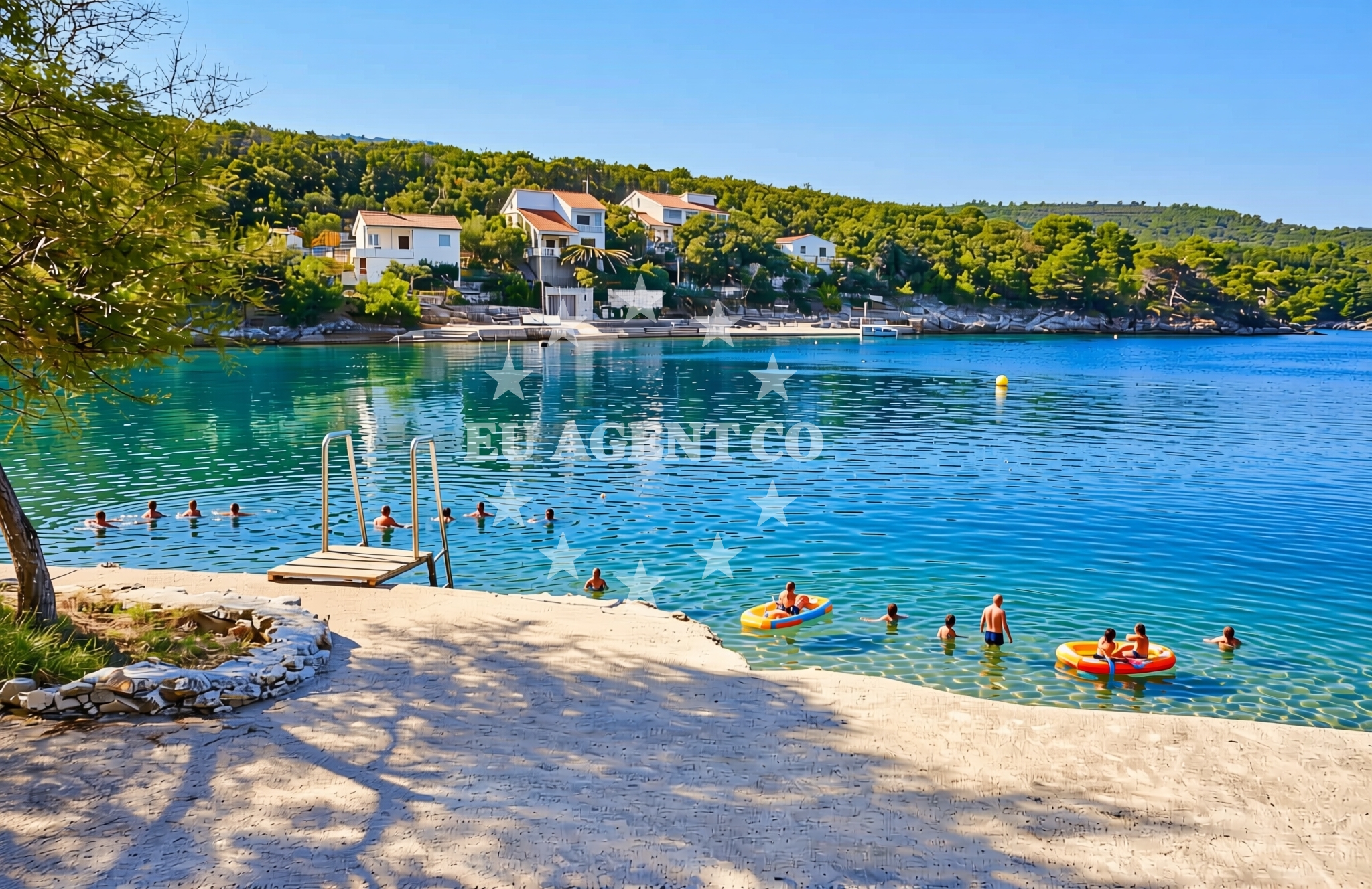 Sea and coastal view of Ilo, Savar (Dugi otok) Beach in Ilo