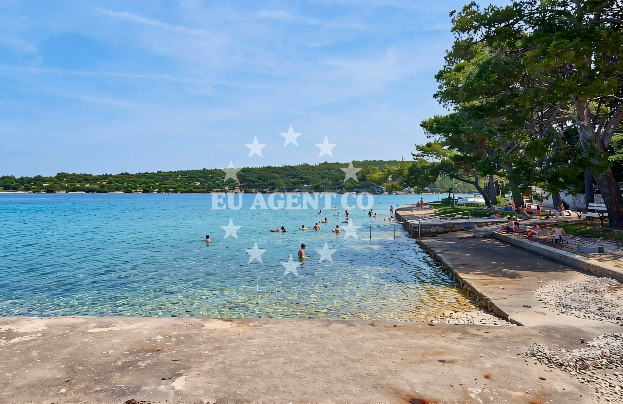 Overview of Ilovik istok, Ilovik (Mali Lošinj) (Ilovik) Beach in Ilovik istok