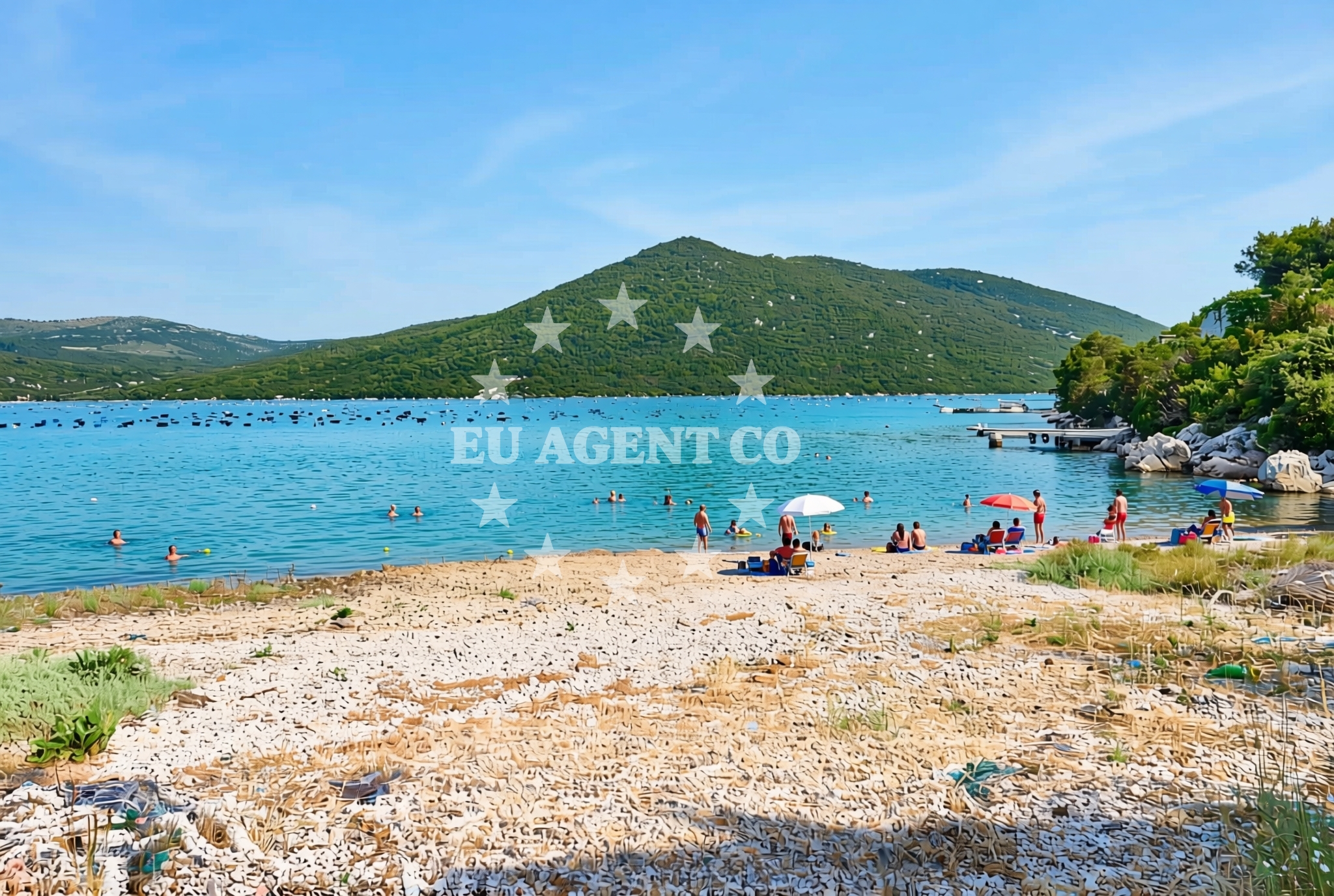 Sea and coastal view of Imotica: beaches and coves in Imotica