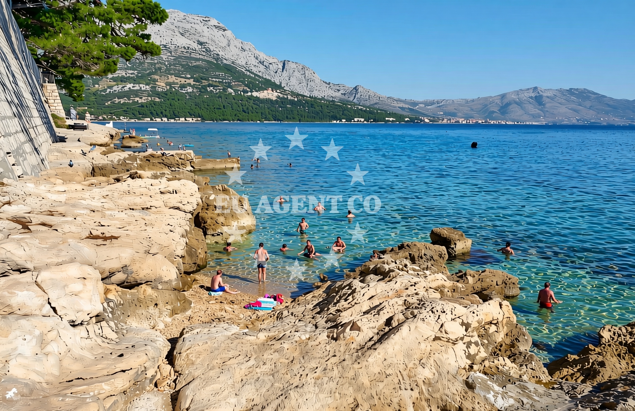 Overview of Ispod zidina (Zakerjan), Korčula (Korčula) Beach in Ispod zidina (Zakerjan)