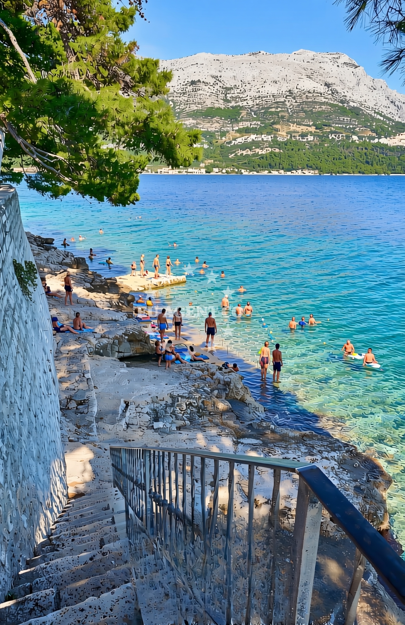 Shoreline and swimming area at Ispod zidina (Zakerjan), Korčula (Korčula) Beach in Ispod zidina (Zakerjan)