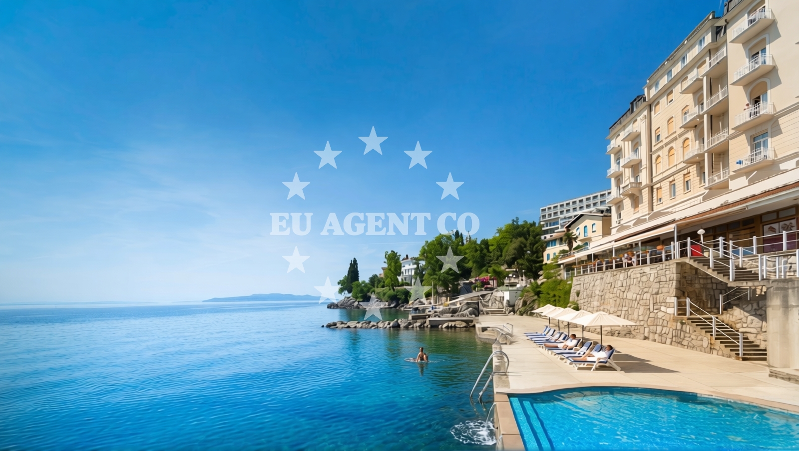 Overview of Istra beach