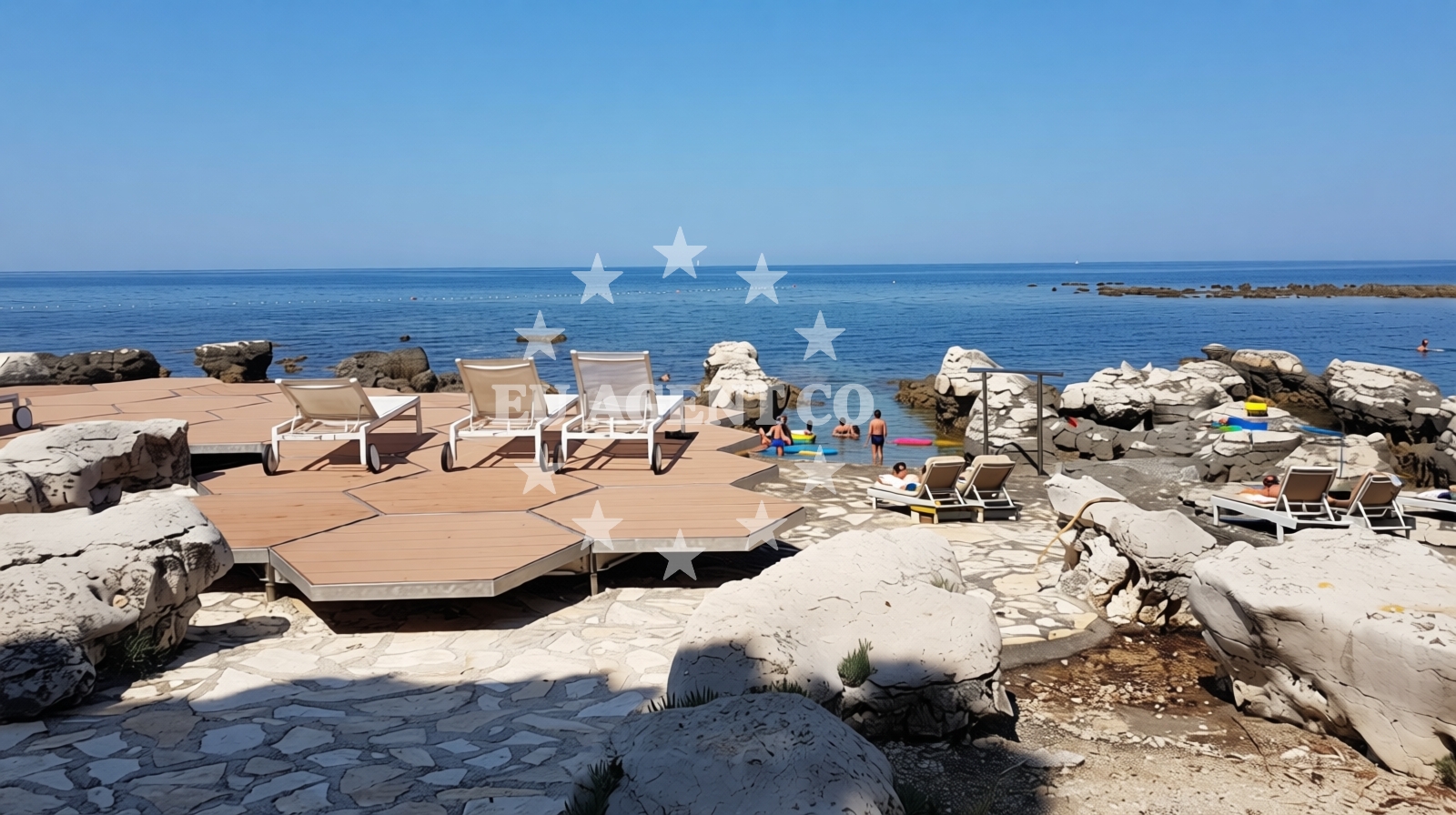 Sea and coastal view of Istrian Villas Beach