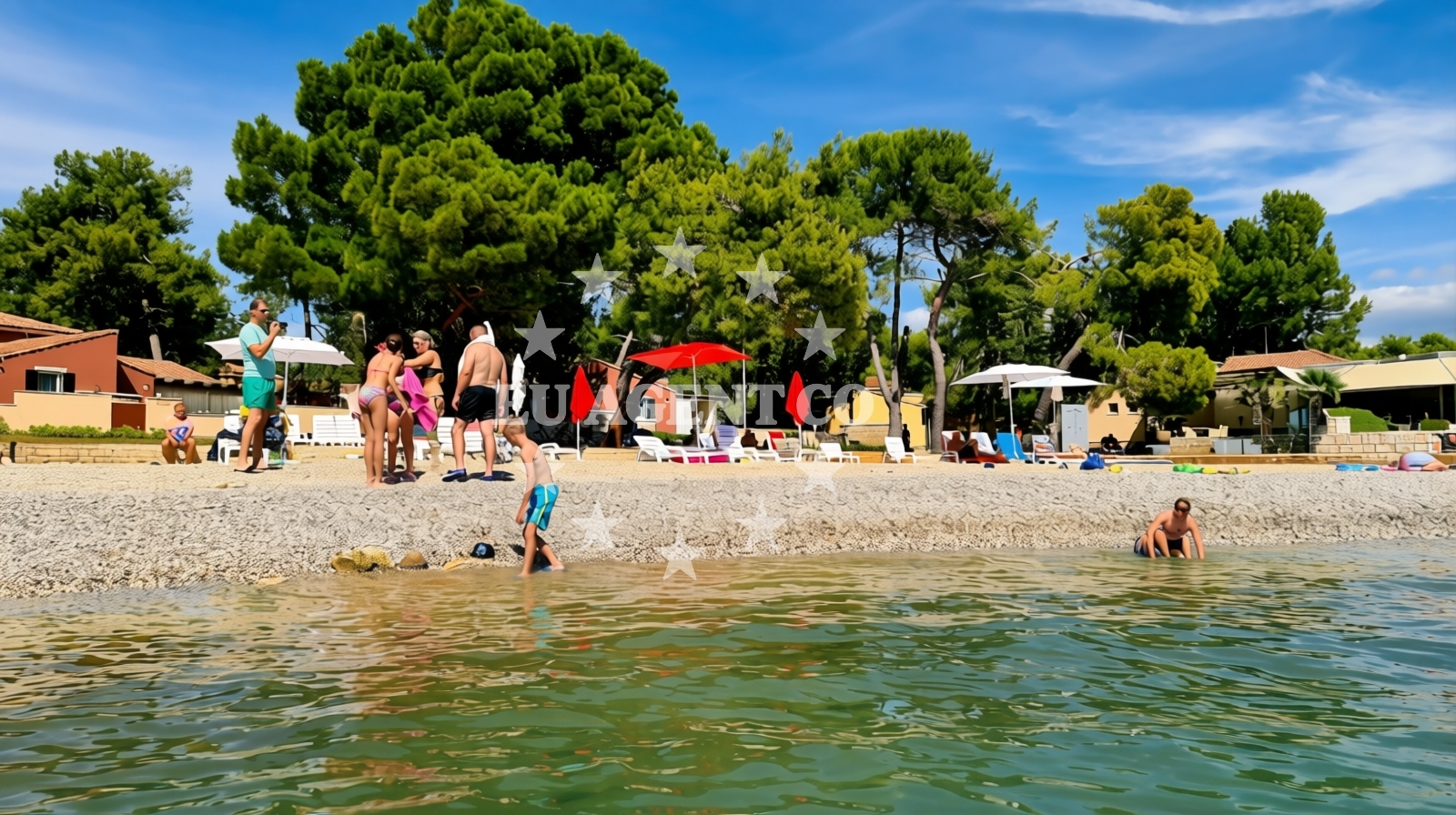 Beach facilities and surroundings at Istrian Villas Beach
