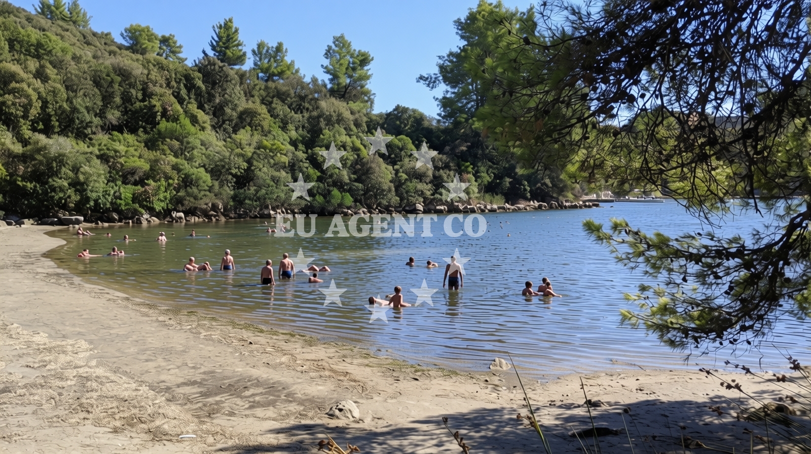 Overview of Istruga beach in Brna 328, Smokvica
