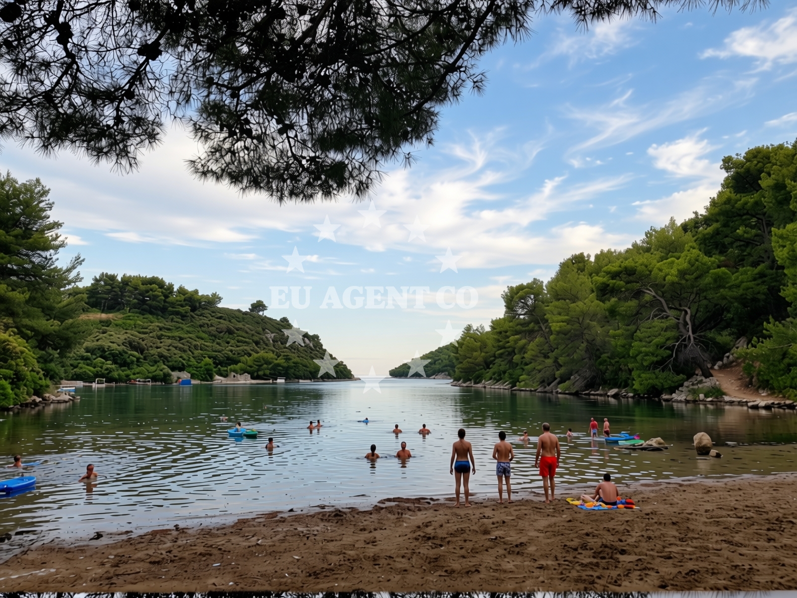 Sea and coastal view of Istruga beach in Brna 328, Smokvica