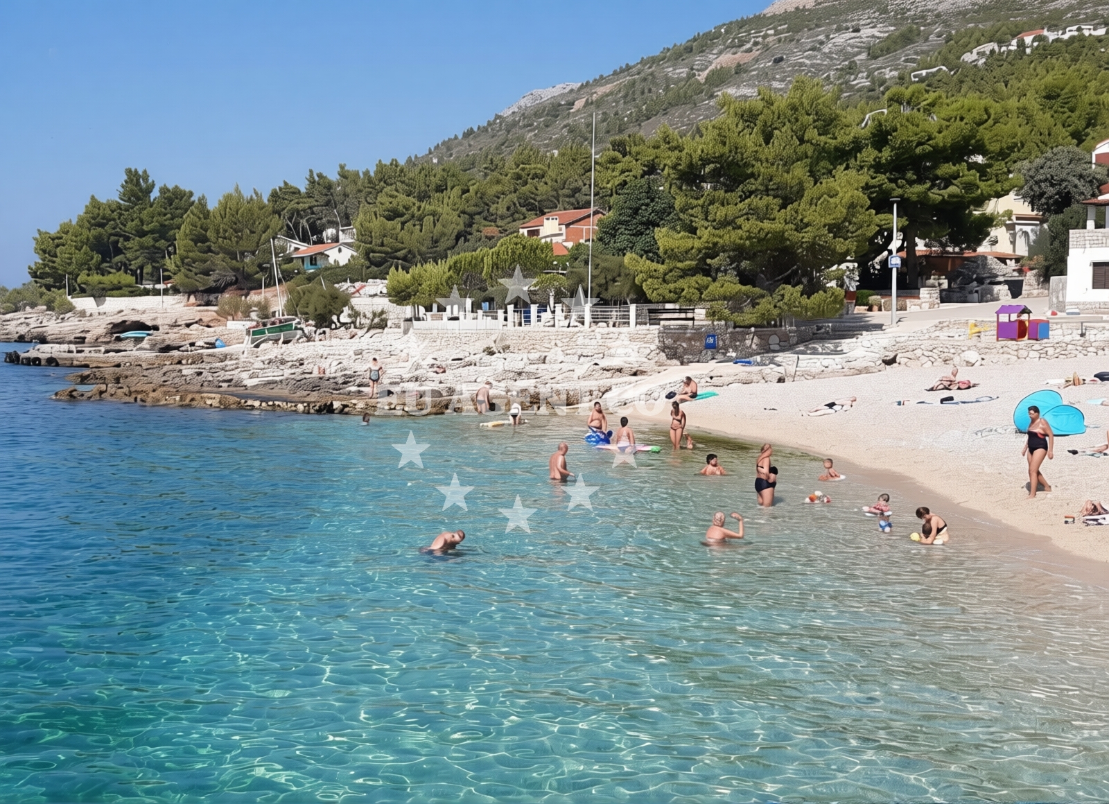 Sea and coastal view of Ivan Dolac beach in Ivan Dolac 111, Ivan Dolac