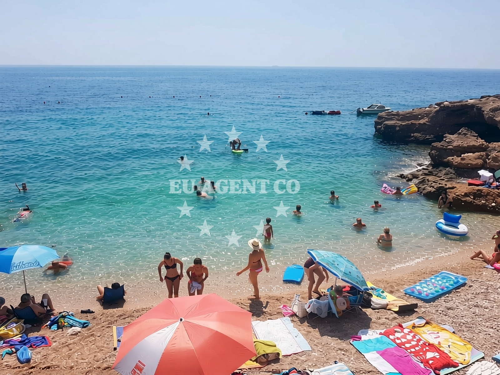 Beach facilities and surroundings at Ivan Dolac beach in Ivan Dolac 111, Ivan Dolac