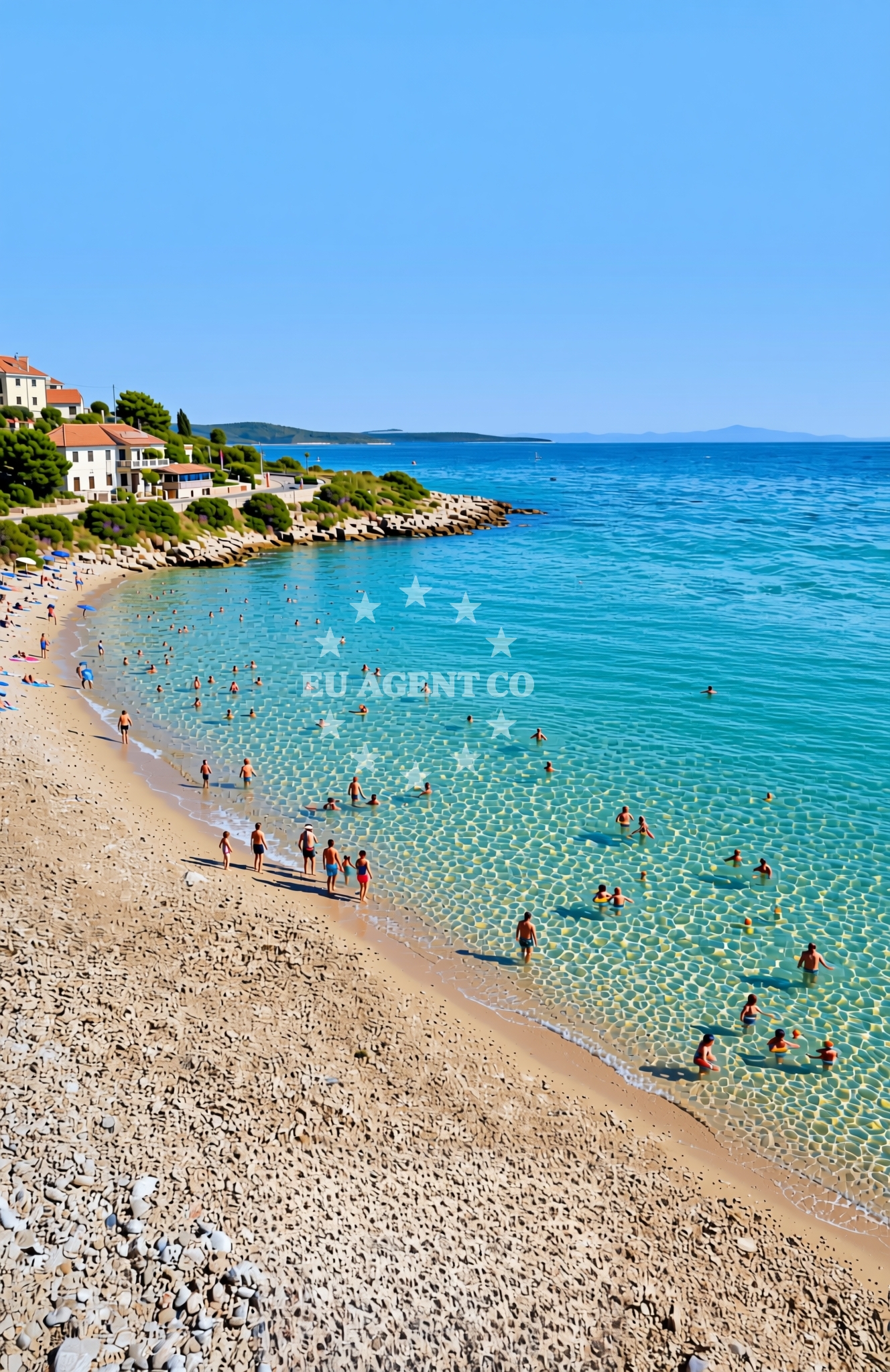 Shoreline and swimming area at Ivan Dolac zapad, Ivan Dolac (Hvar) Beach in Ivan Dolac zapad