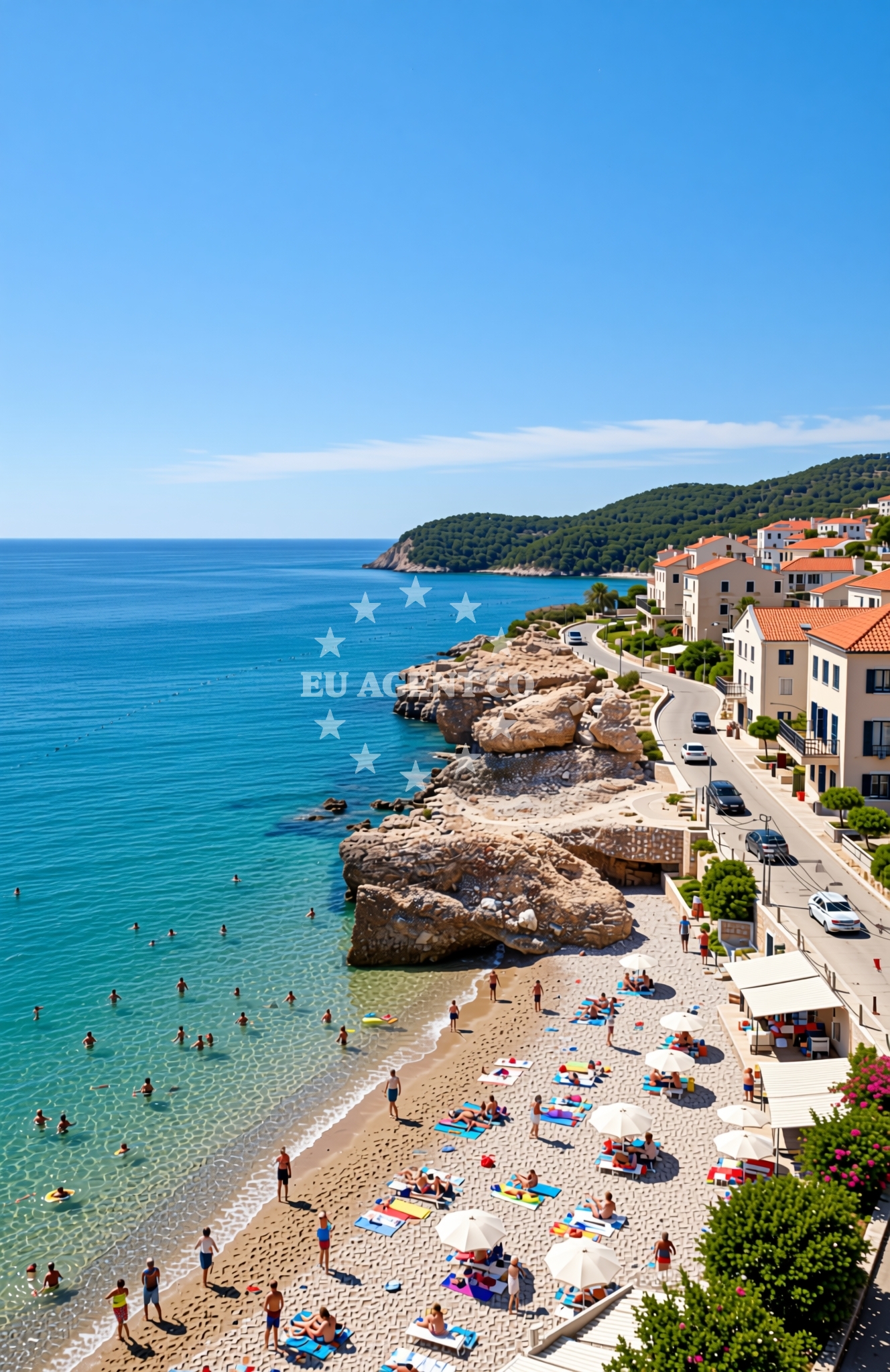 Sea and coastal view of Ivan Dolac zapad, Ivan Dolac (Hvar) Beach in Ivan Dolac zapad