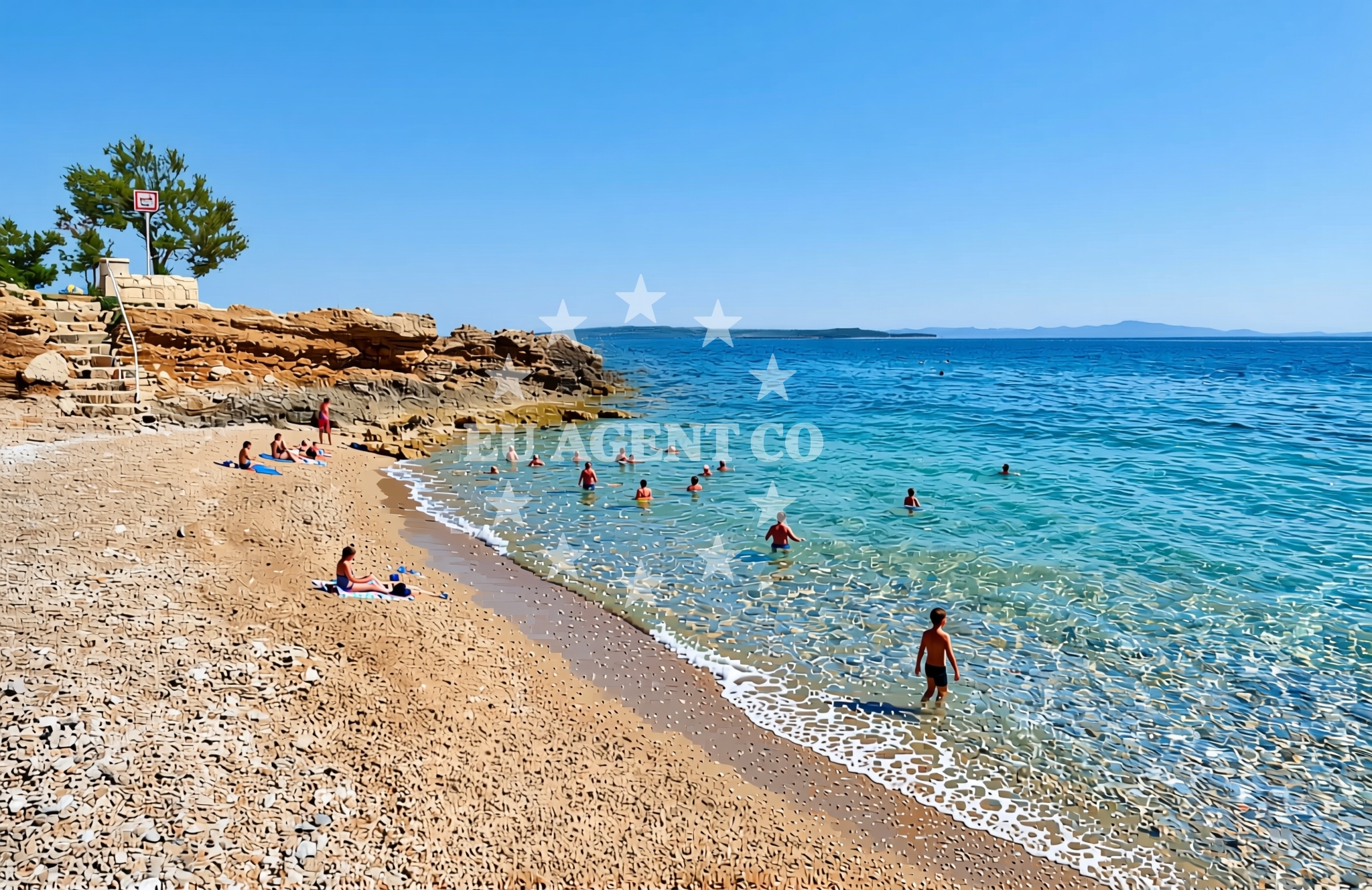 Beach facilities and surroundings at Ivan Dolac zapad, Ivan Dolac (Hvar) Beach in Ivan Dolac zapad