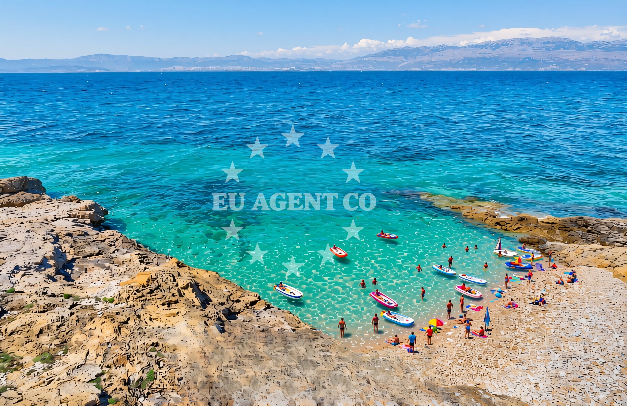 Overview of Ivan Pavao II istok, Sutivan (Brač) Beach in Ivan Pavao II istok