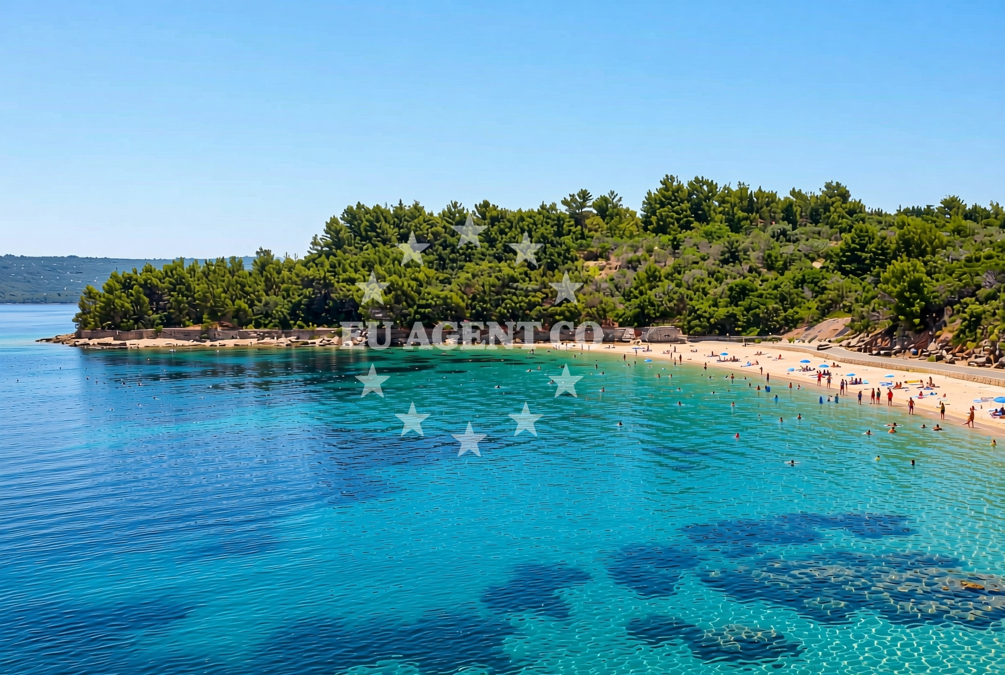 Shoreline and swimming area at Ivanoševica istok, Rava (Rava) Beach in Ivanoševica istok