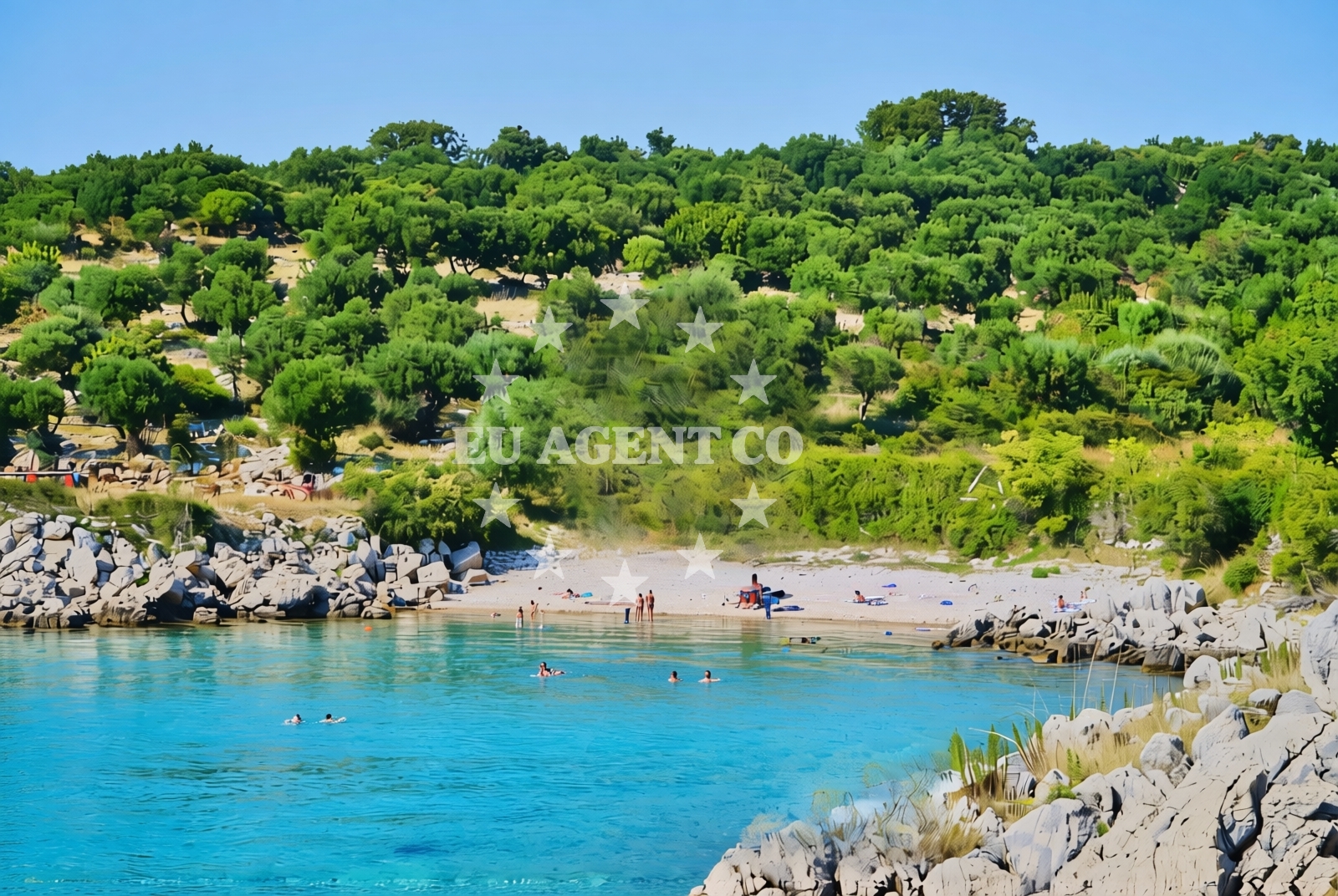 Sea and coastal view of Ivašnica, Potočnica (Pag) Beach in Ivašnica