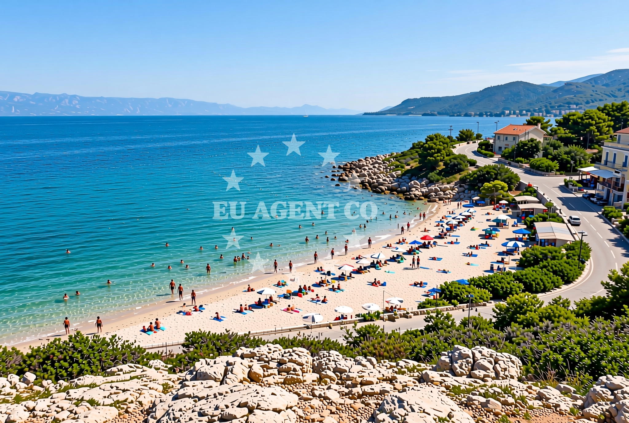 Overview of Iza Ige FKK, Jelsa (Hvar) Beach in Iza Ige FKK