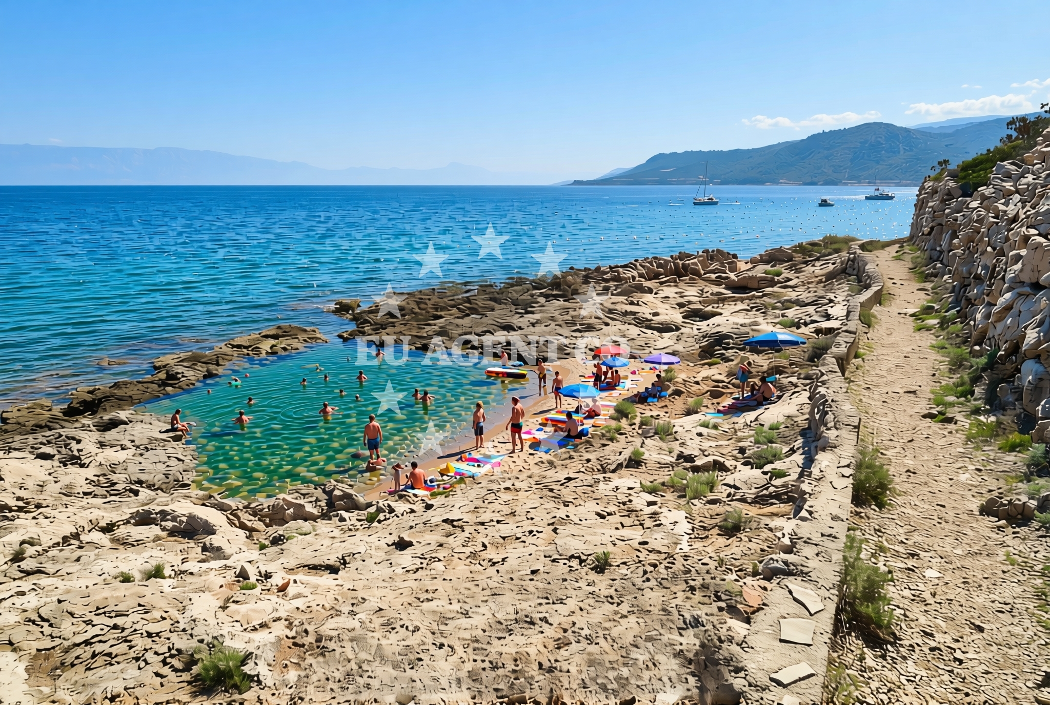 Beach facilities and surroundings at Iza Ige FKK, Jelsa (Hvar) Beach in Iza Ige FKK