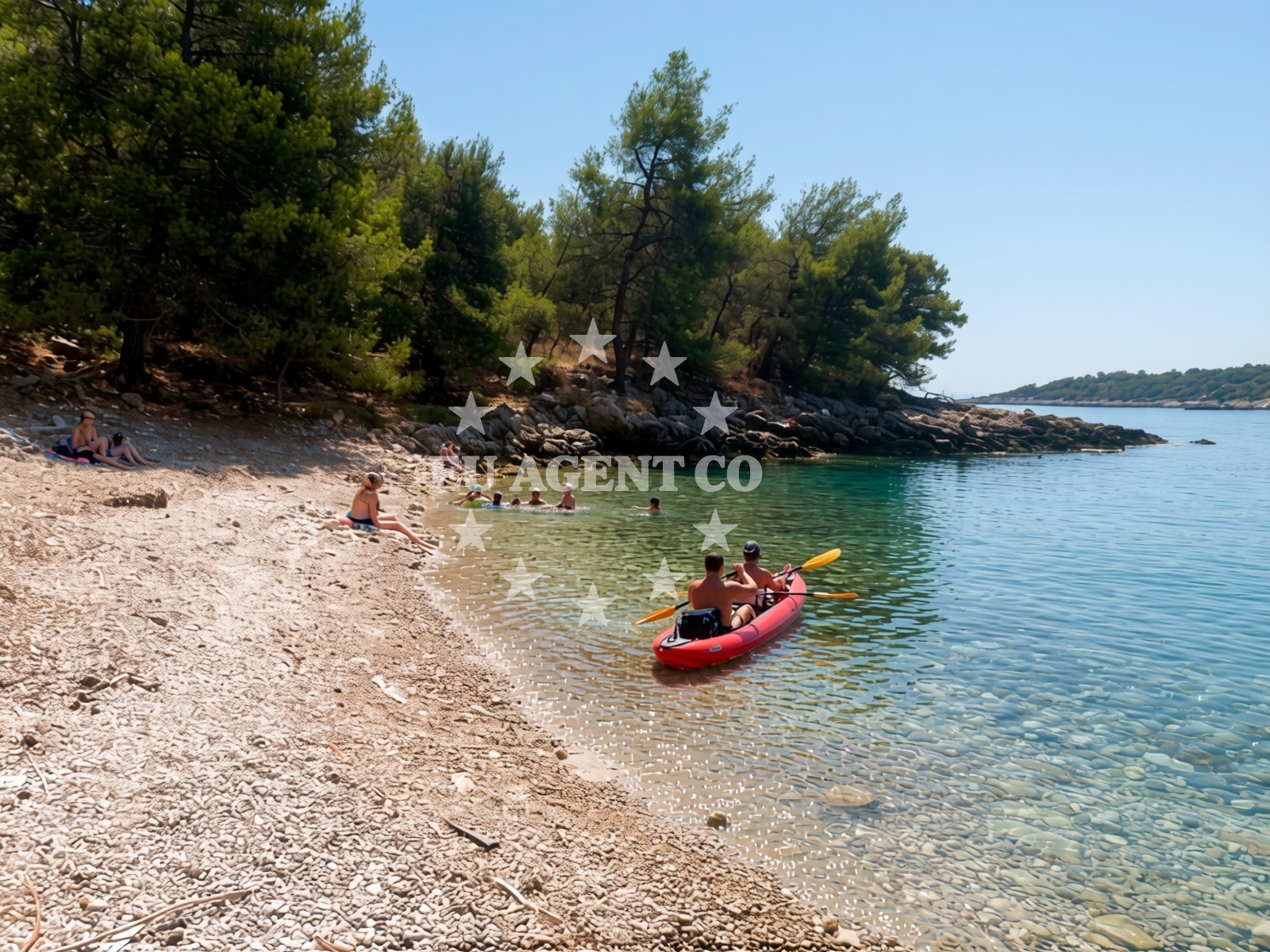 Sea and coastal view of Izmeta beach in Danca 5, Prizba
