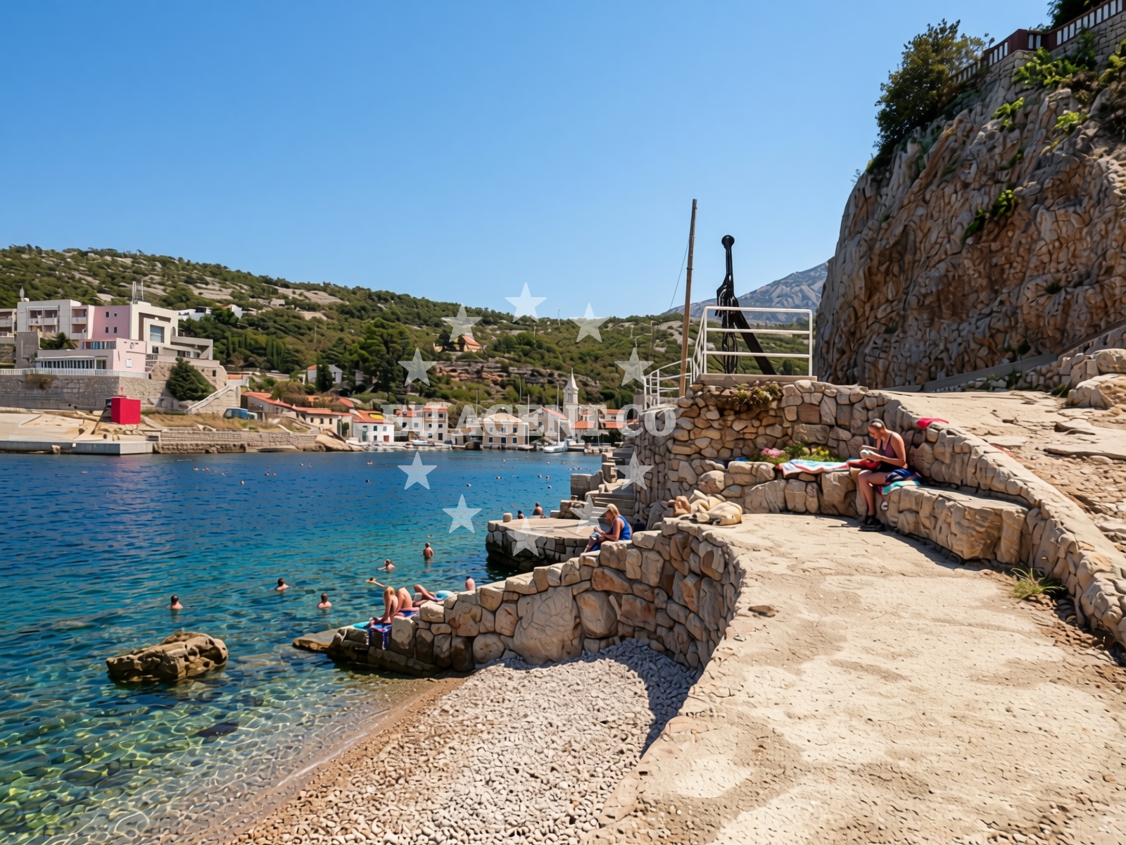 Sea and coastal view of Jablanac Beach in Obala bana Stjepana Šubića 1, Jablanac