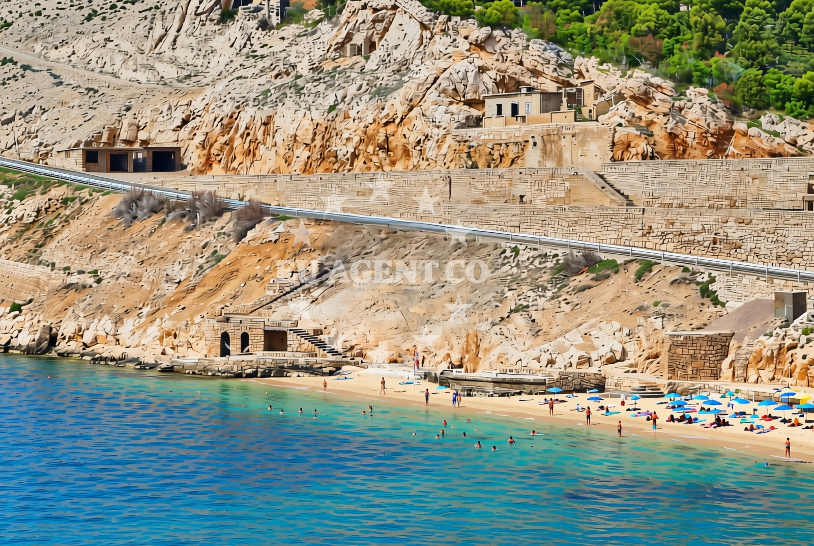 Sea and coastal view of Jablanac: beaches and coves (3) in Jablanac