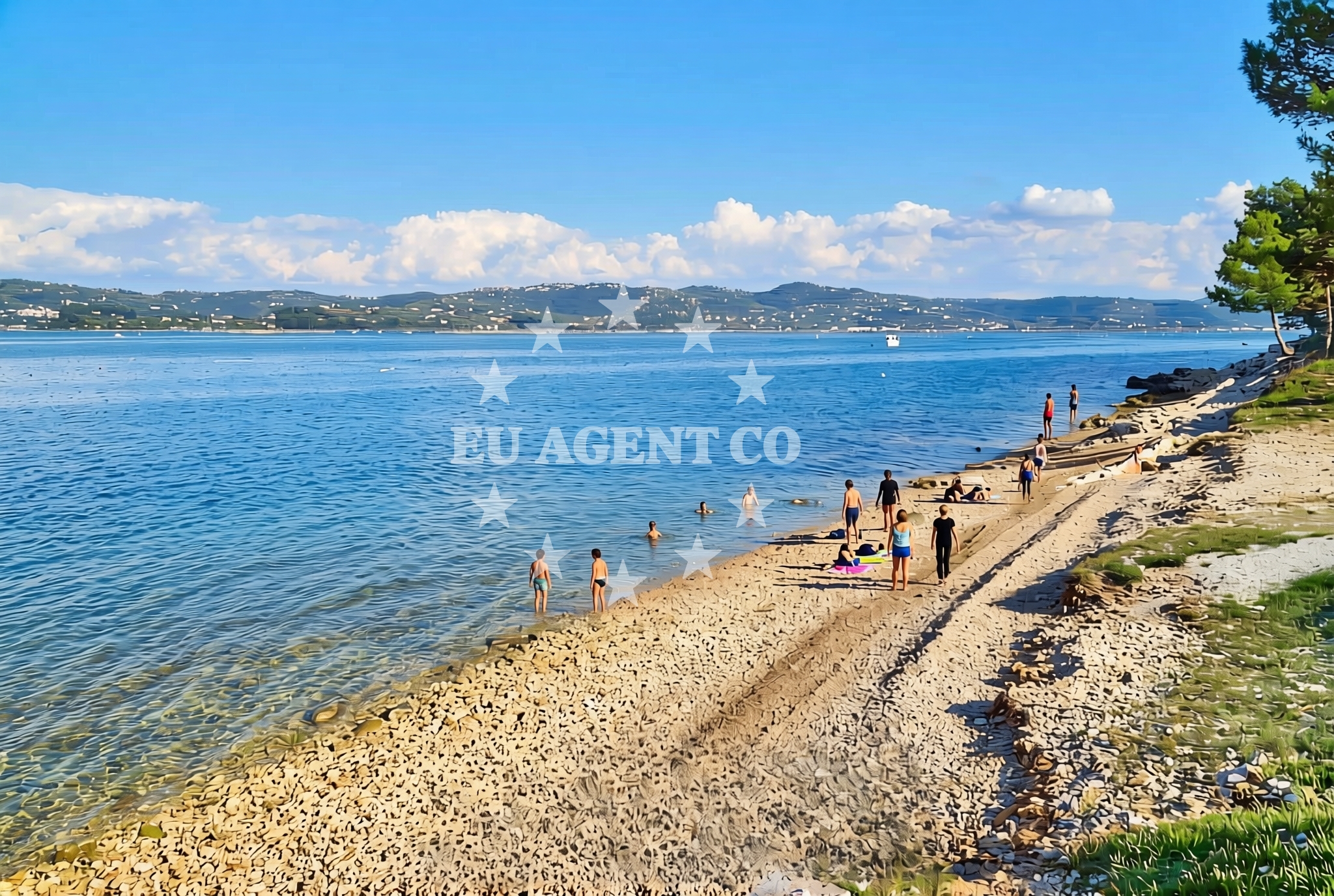 Sea and coastal view of Jadran istok, Kanegra Beach in Jadran istok