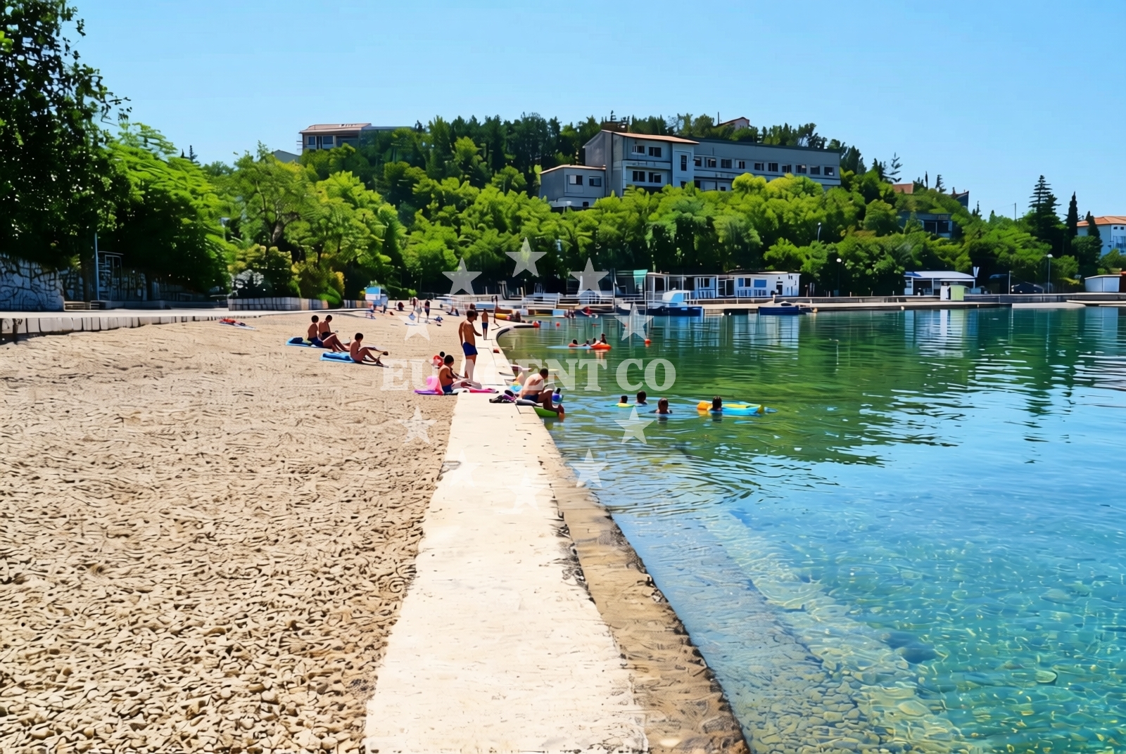 Shoreline and swimming area at Jadranovo: beaches and coves (4) in Jadranovo