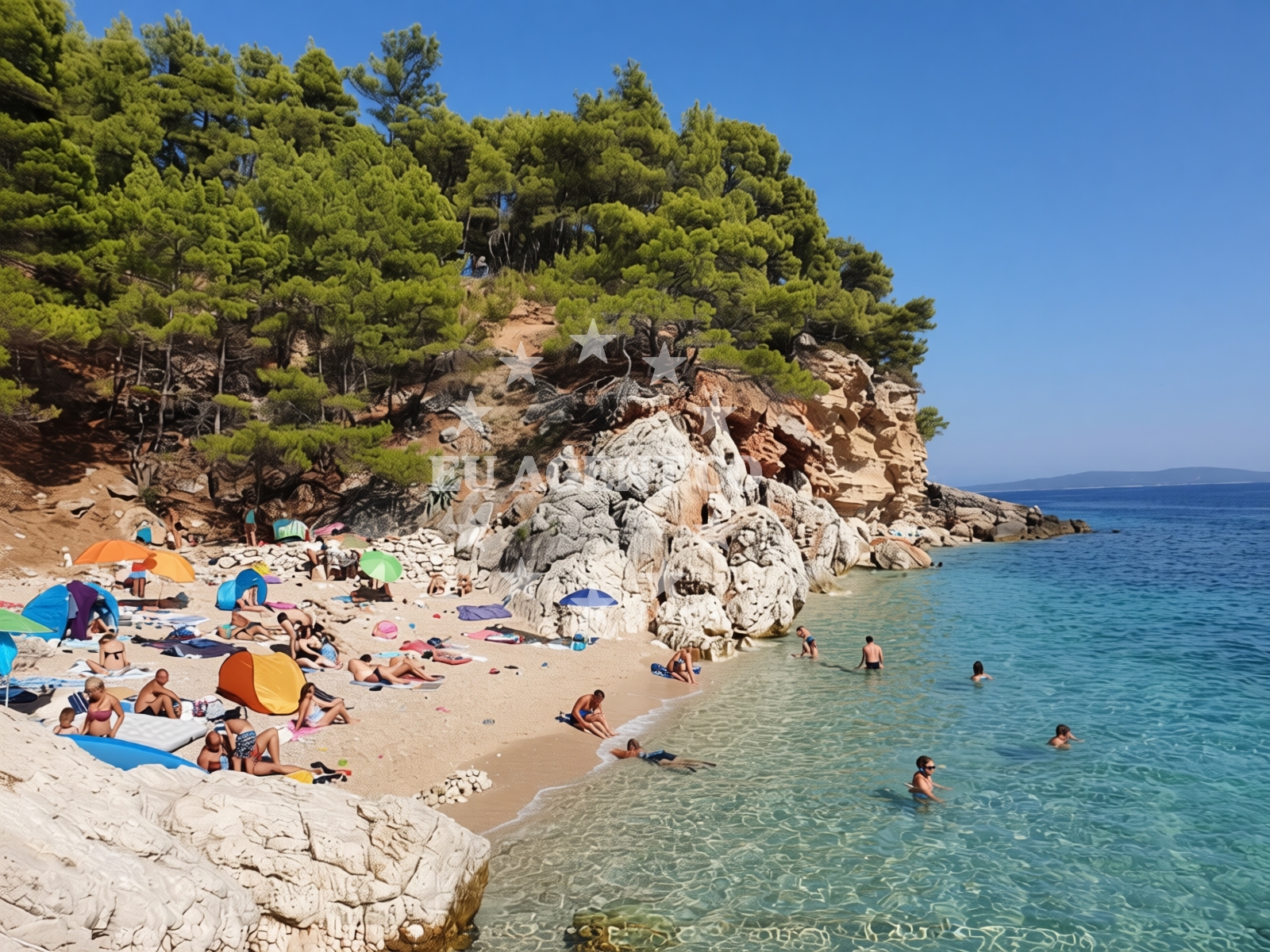 Overview of Jagodna beach in Jagodna,Bojani? Bad 31, Ivan Dolac