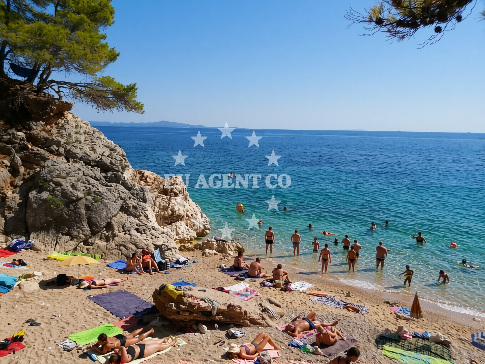 Shoreline and swimming area at Jagodna beach in Jagodna,Bojani? Bad 31, Ivan Dolac