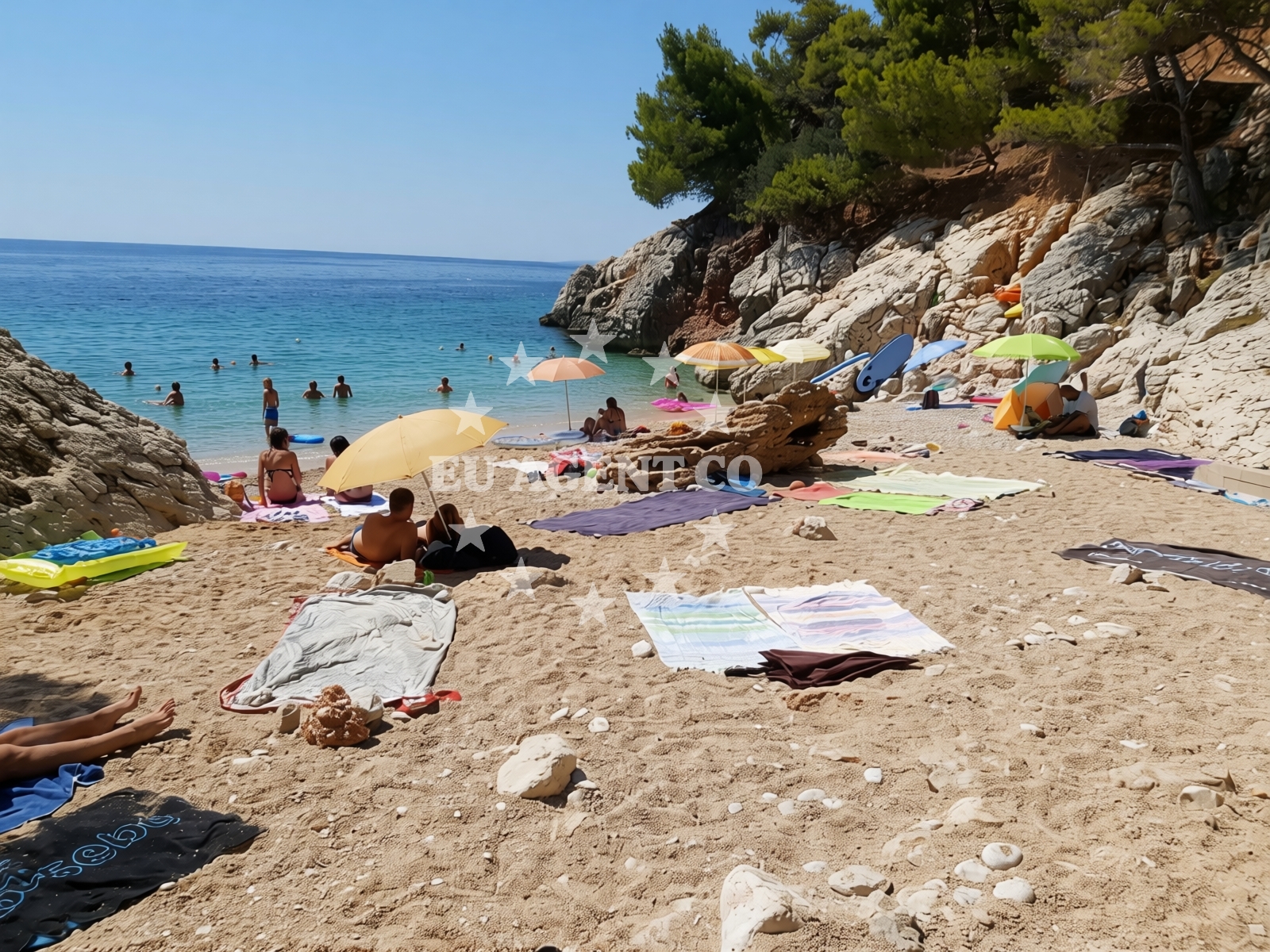 Sea and coastal view of Jagodna beach in Jagodna,Bojani? Bad 31, Ivan Dolac