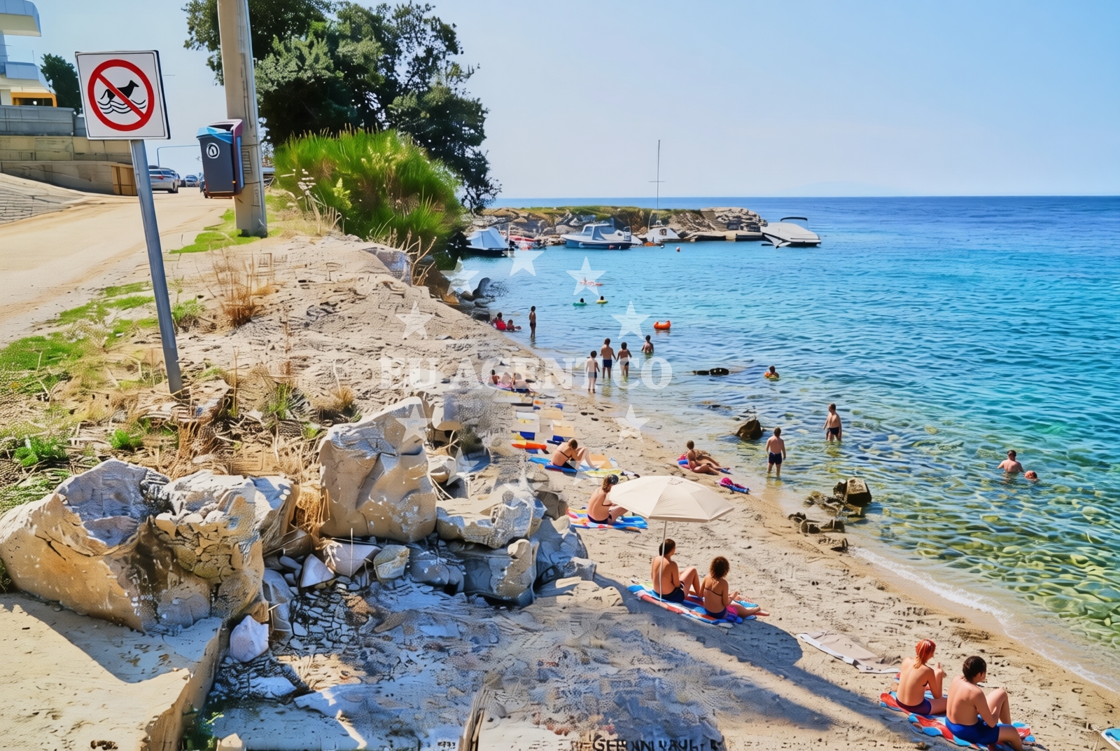 Shoreline and swimming area at Jakišnica jug, Jakišnica (Pag) Beach in Jakišnica jug