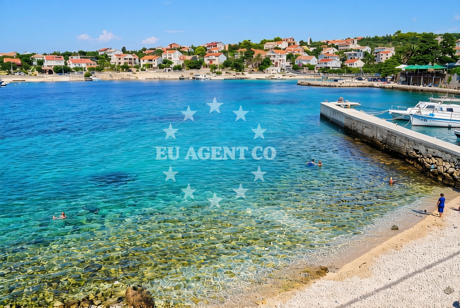 Sea and coastal view of Jakišnica jug, Jakišnica (Pag) Beach in Jakišnica jug