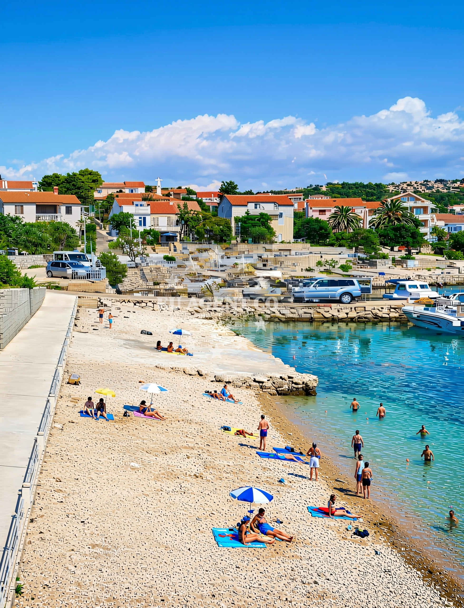 Sea and coastal view of Jakišnica sjever, Jakišnica (Pag) Beach in Jakišnica sjever