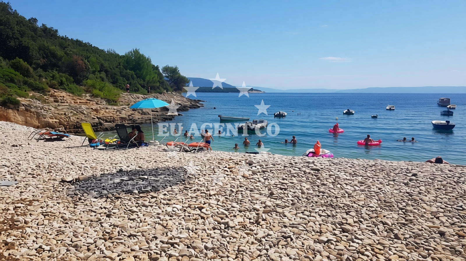 Sea and coastal view of Jalinica beach in Luka Krnica b.b., Krnica